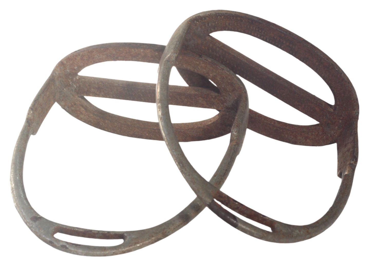 A Pair of Plated Three Bar Stirrups