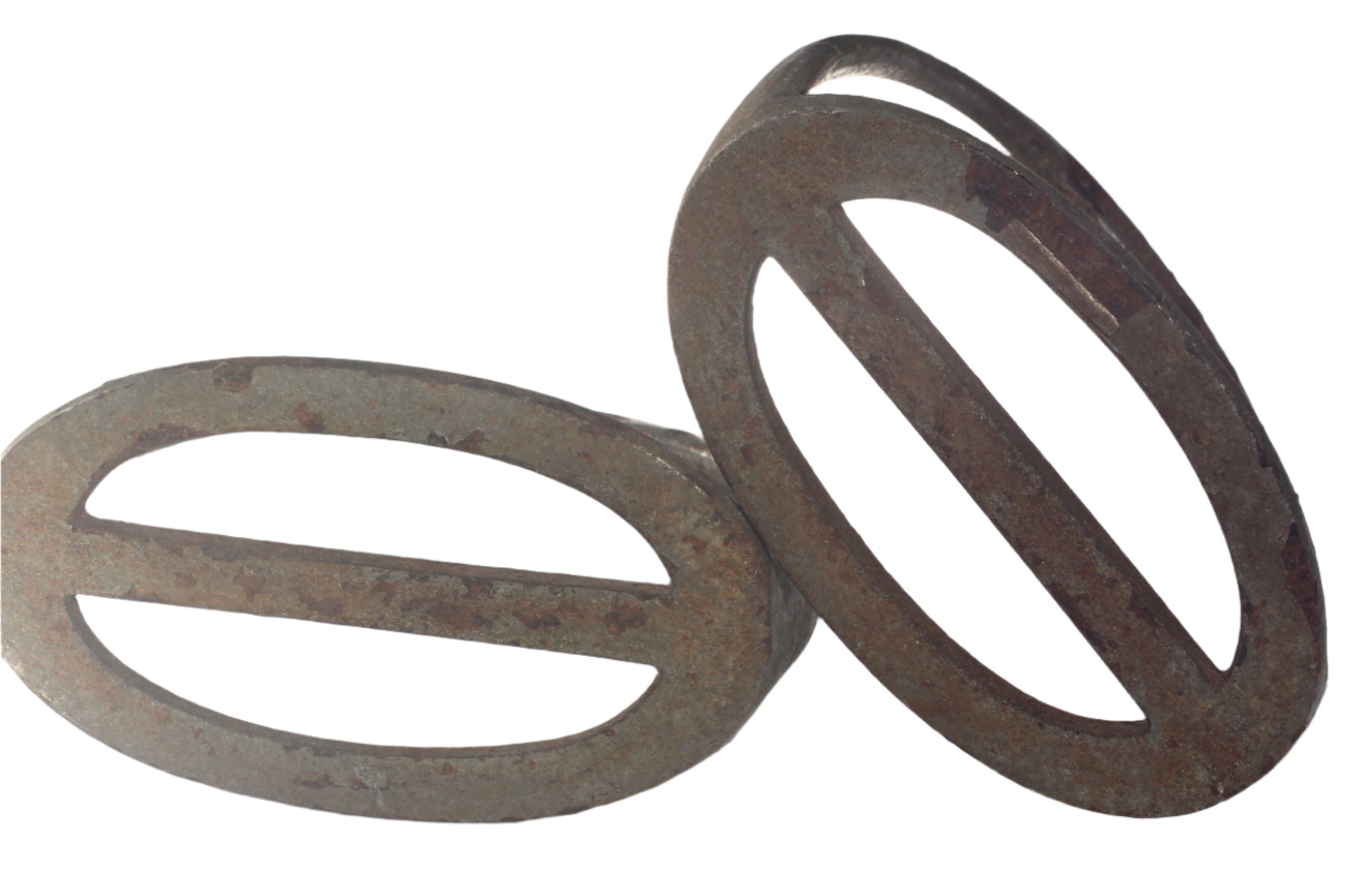 A Pair of Plated Three Bar Stirrups
