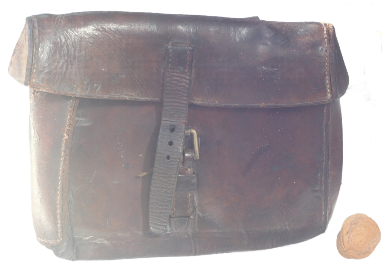 1915 WW1 Leather Cavalry Saddle Pouch or Case