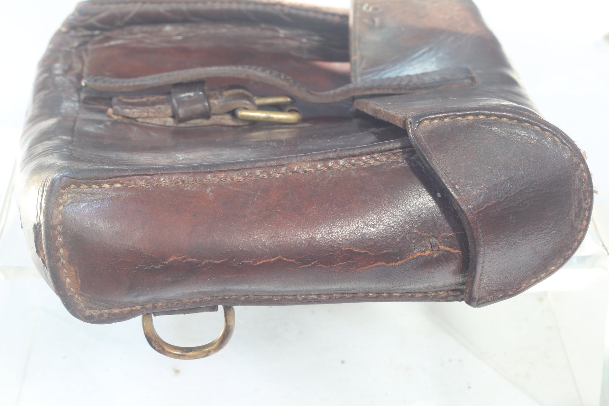 1915 WW1 Leather Cavalry Saddle Pouch or Case