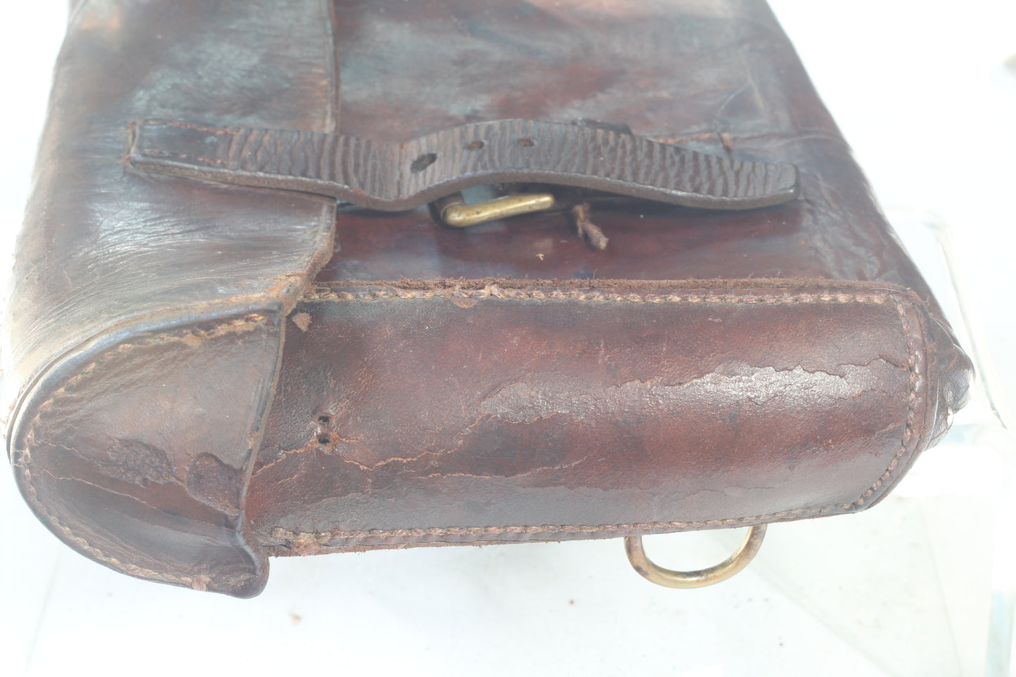 1915 WW1 Leather Cavalry Saddle Pouch or Case