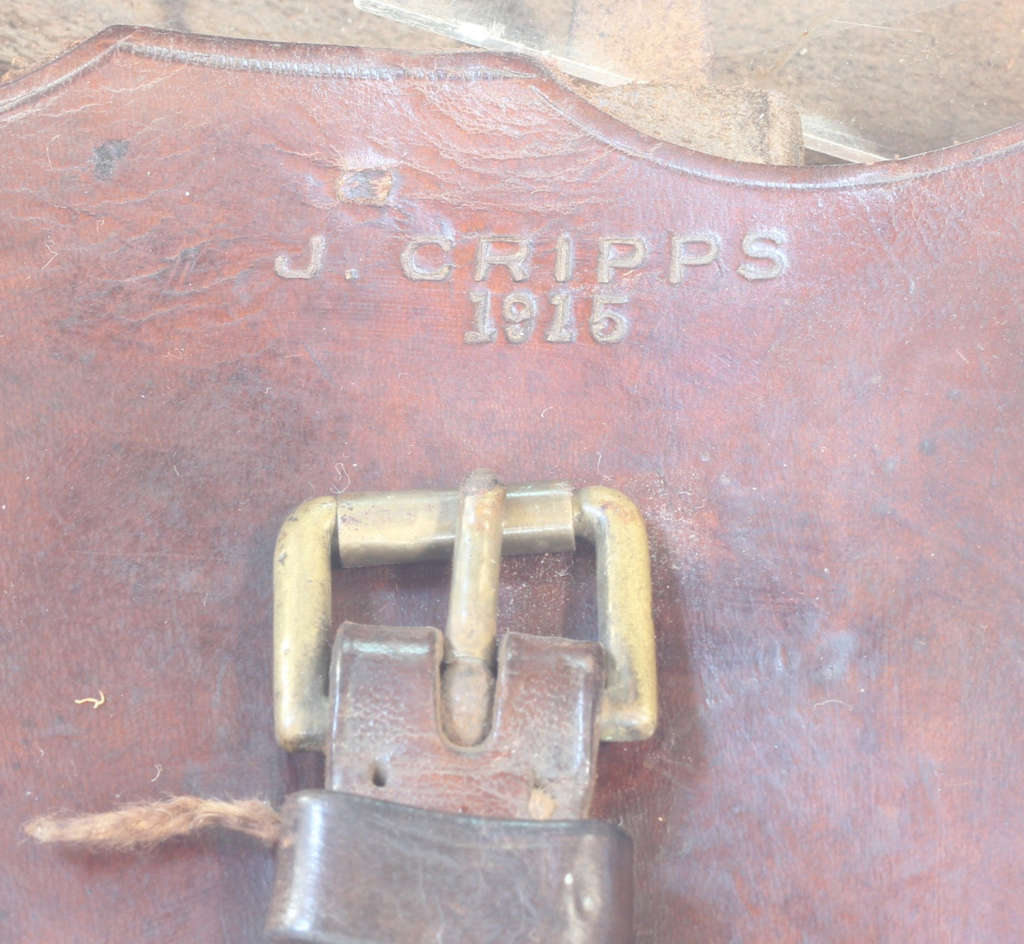 1915 WW1 Leather Cavalry Saddle Pouch or Case