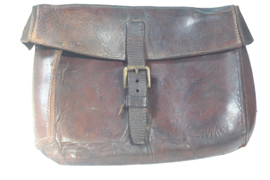 1915 WW1 Leather Cavalry Saddle Pouch or Case