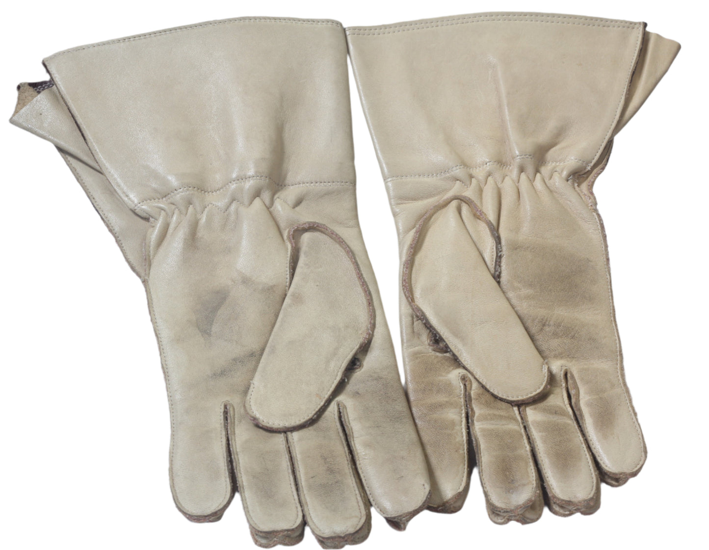 1973 Vintage Cream British Cavalry Gauntlets Size 9½