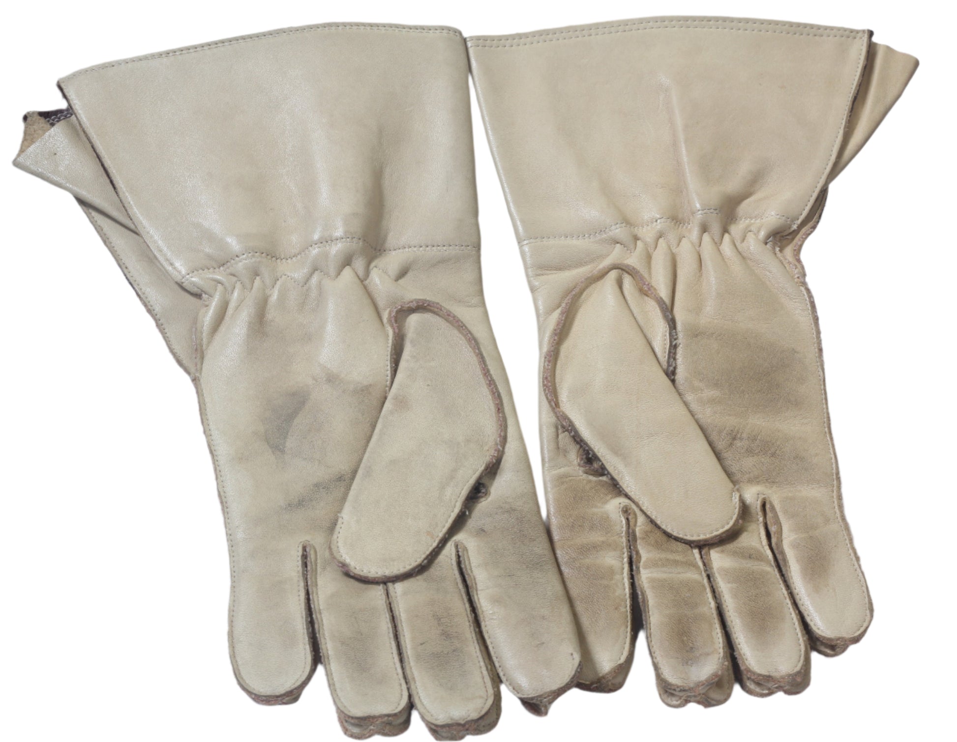 1973 Vintage Cream British Cavalry Gauntlets Size 9½