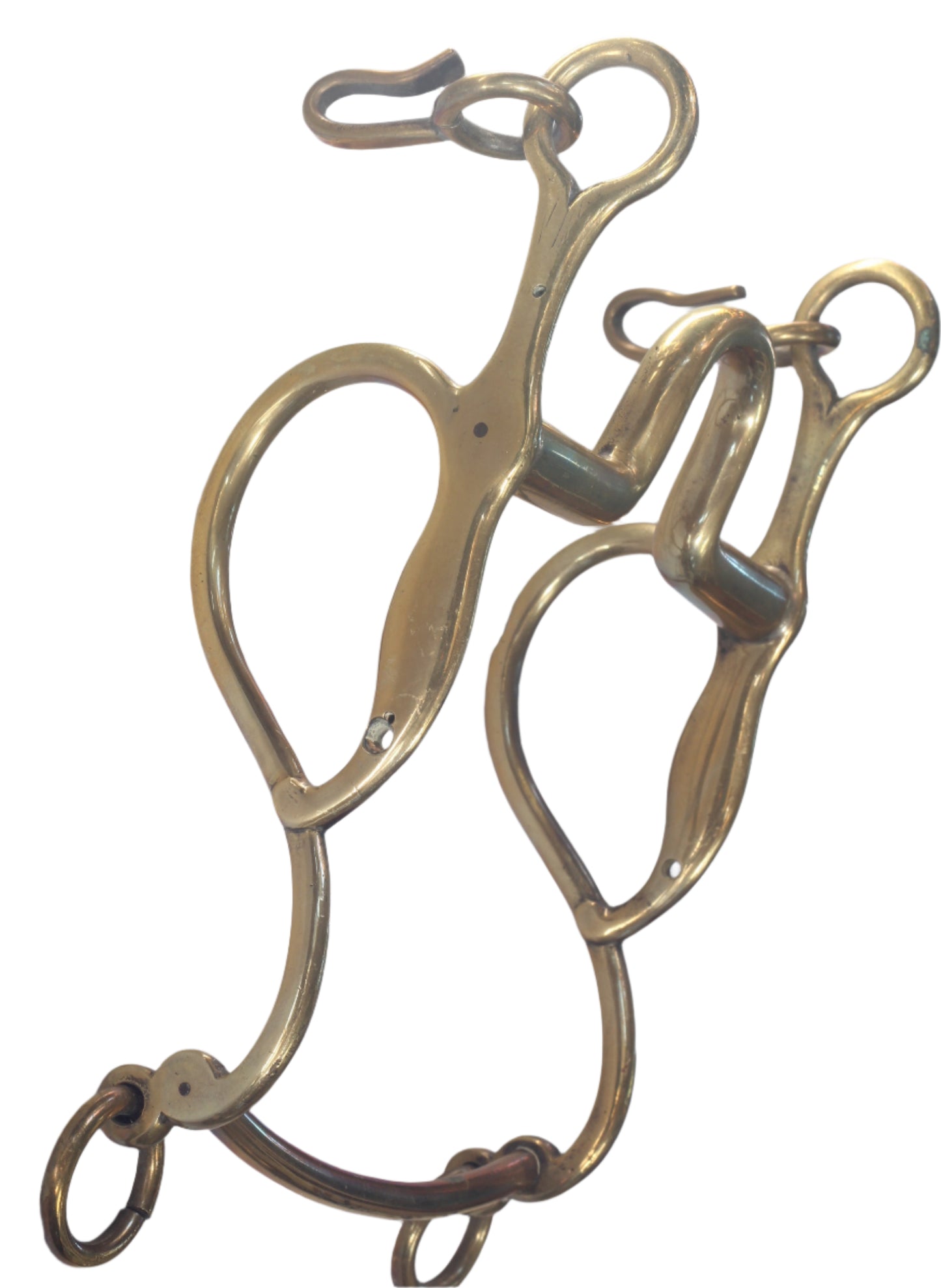 A Vintage Gold Coloured Military Pad Cheek Horse Bit