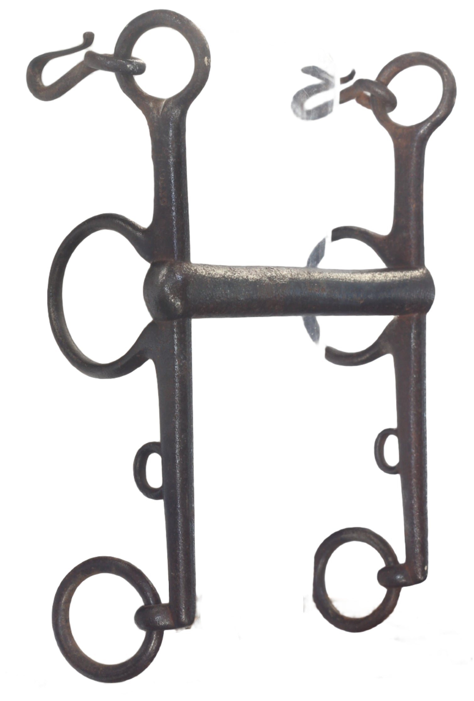 A 19th Century Steel Fixed Cheek Pelham Horse Bit