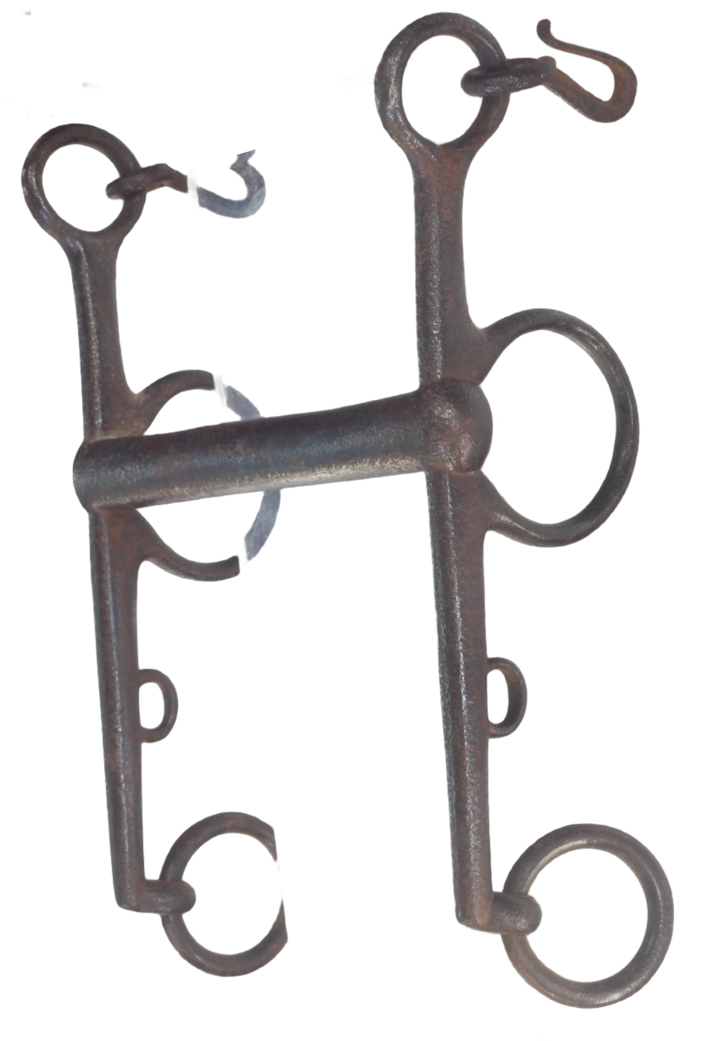 A 19th Century Steel Fixed Cheek Pelham Horse Bit