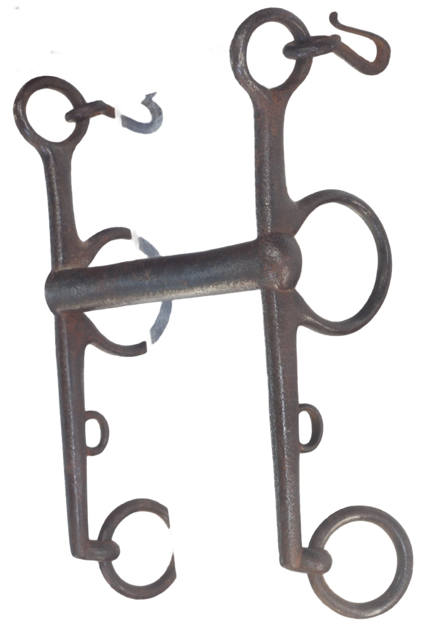 A 19th Century Steel Fixed Cheek Pelham Horse Bit