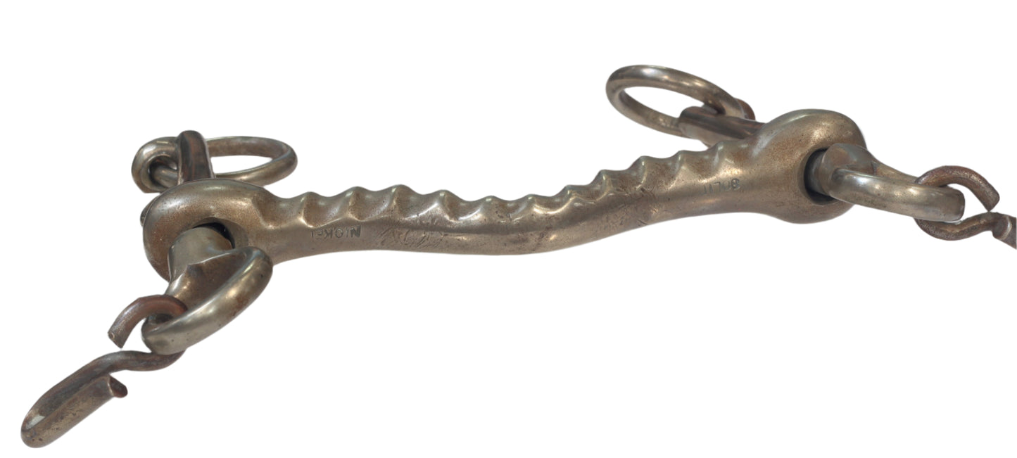 A Vintage Nickel Weymouth Bit