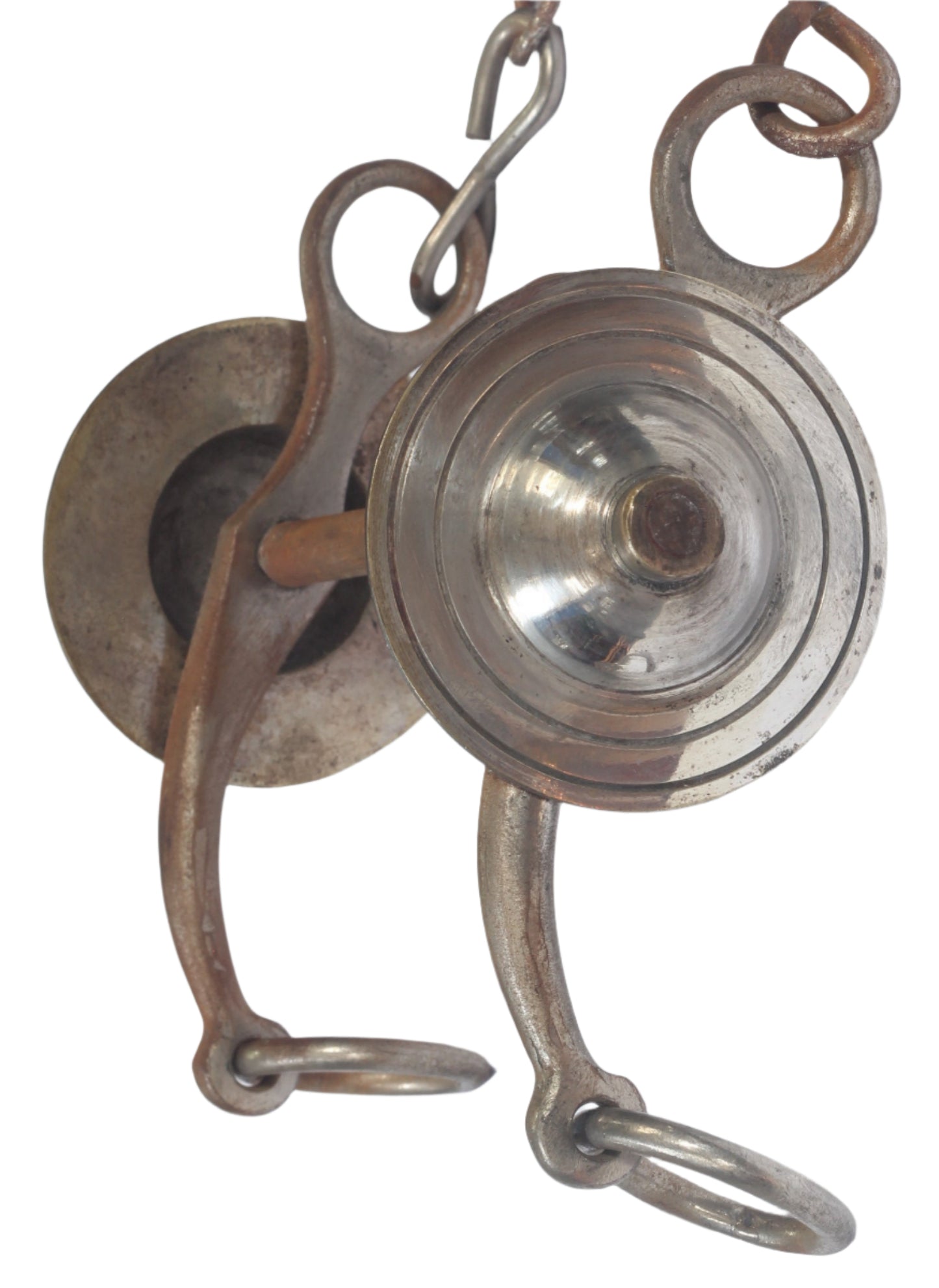 An Argentinian Horse Bit with Silver Cheek Decoration