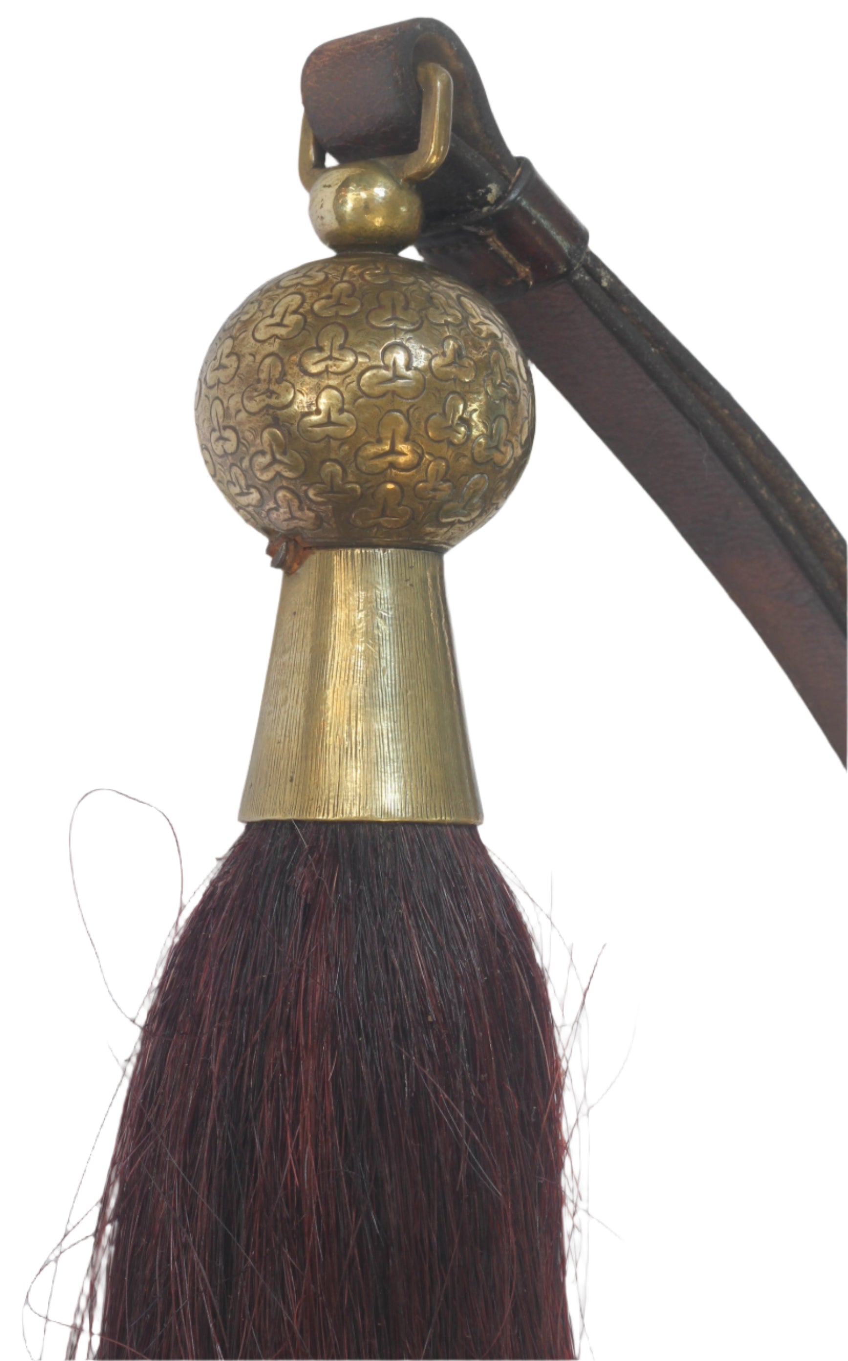 Horsehair Cavalry throat plume or beard with shamrocks