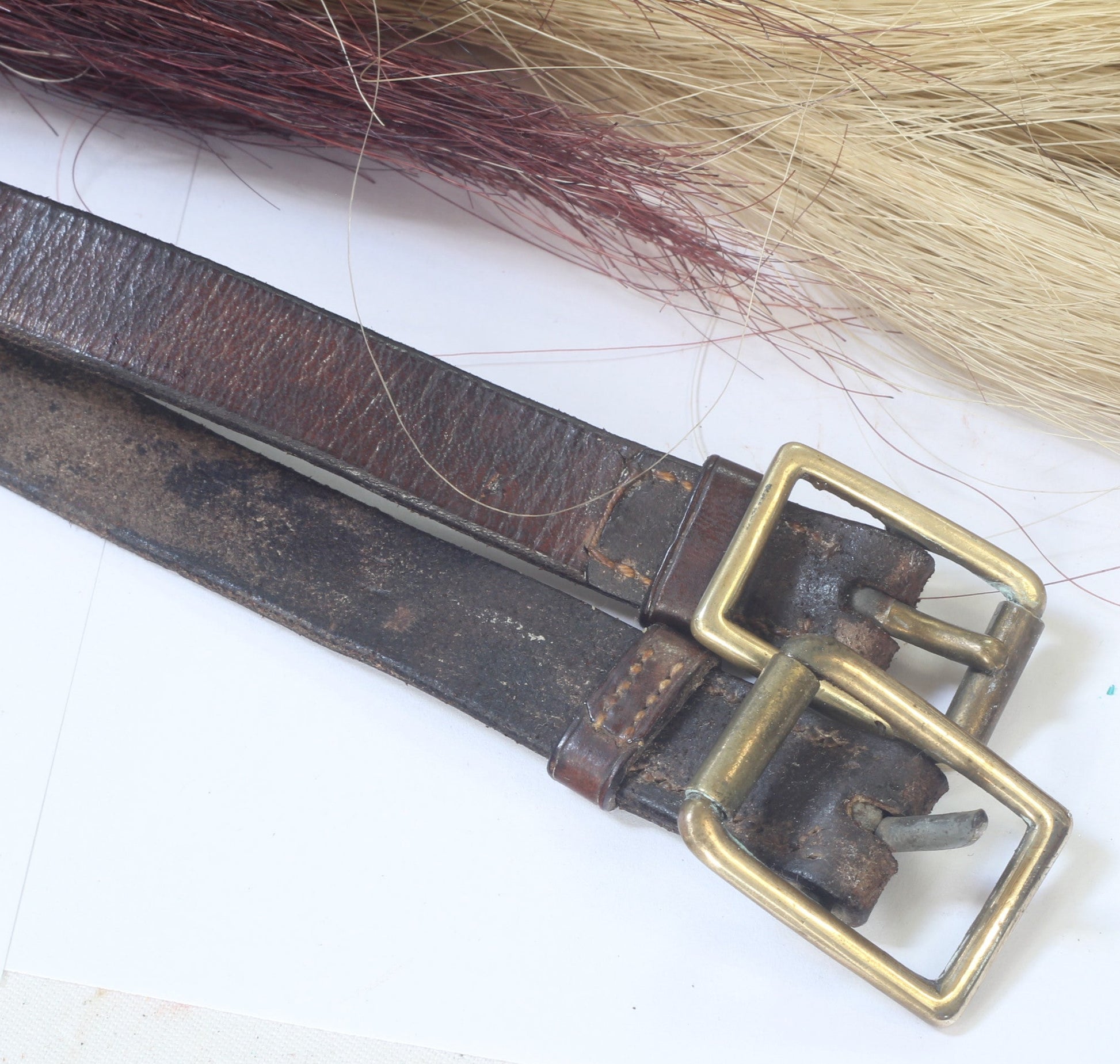 Horsehair Cavalry throat plume or beard with shamrocks
