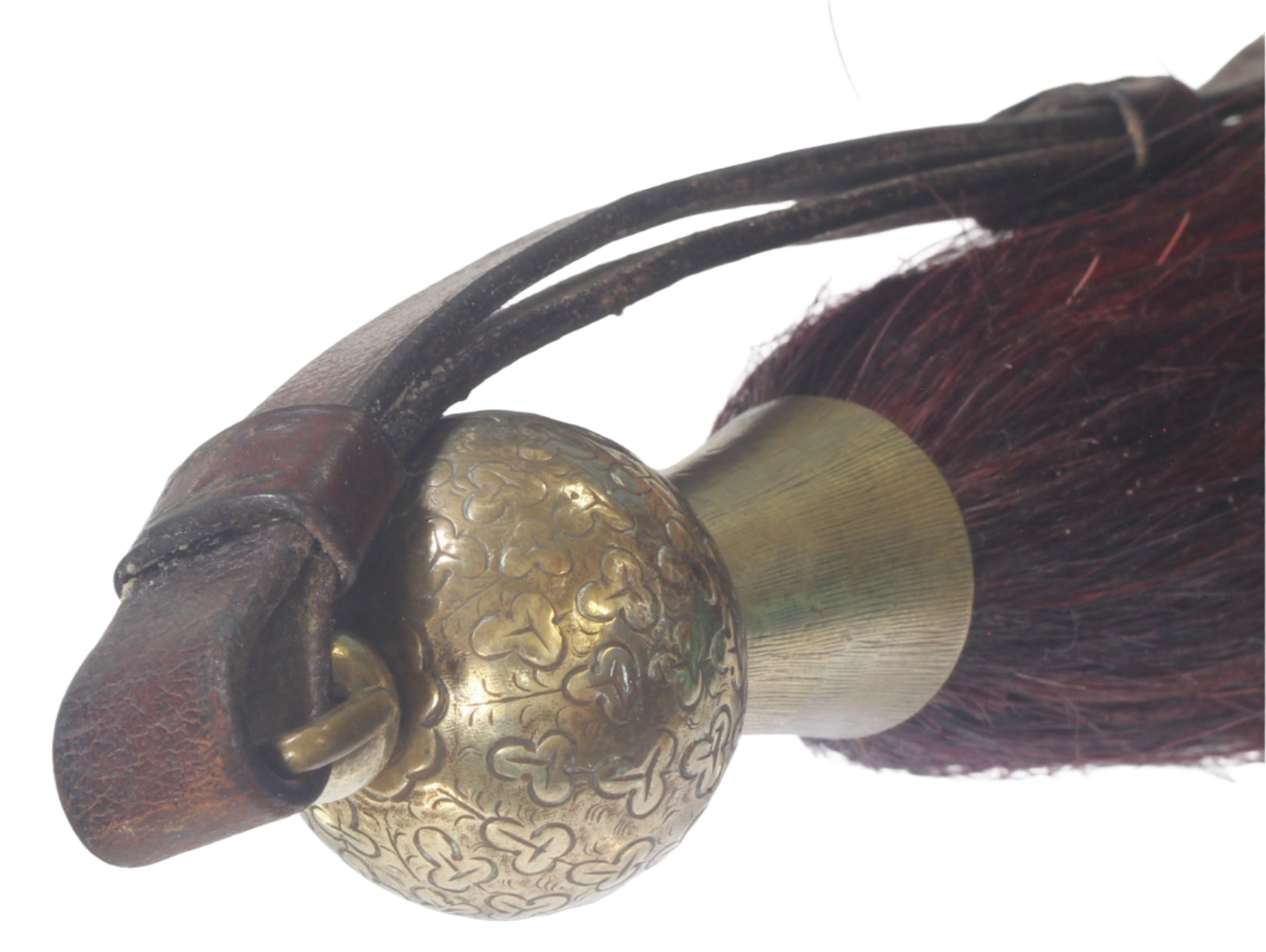 Horsehair Cavalry throat plume or beard with shamrocks
