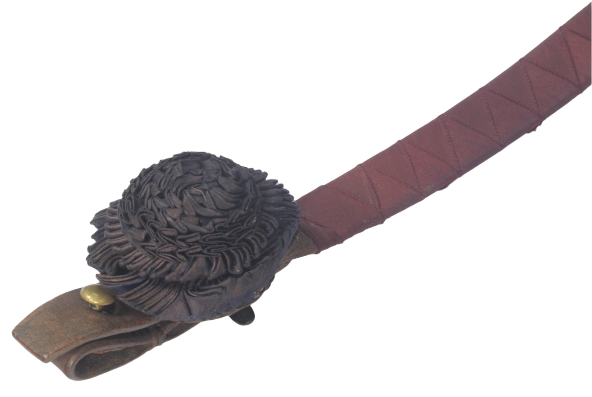 A Cavalry Officer's Browband with Silk Rosettes