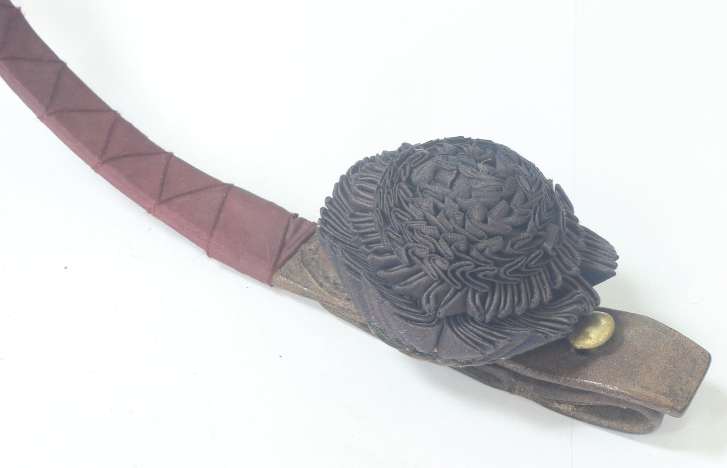 A Cavalry Officer's Browband with Silk Rosettes