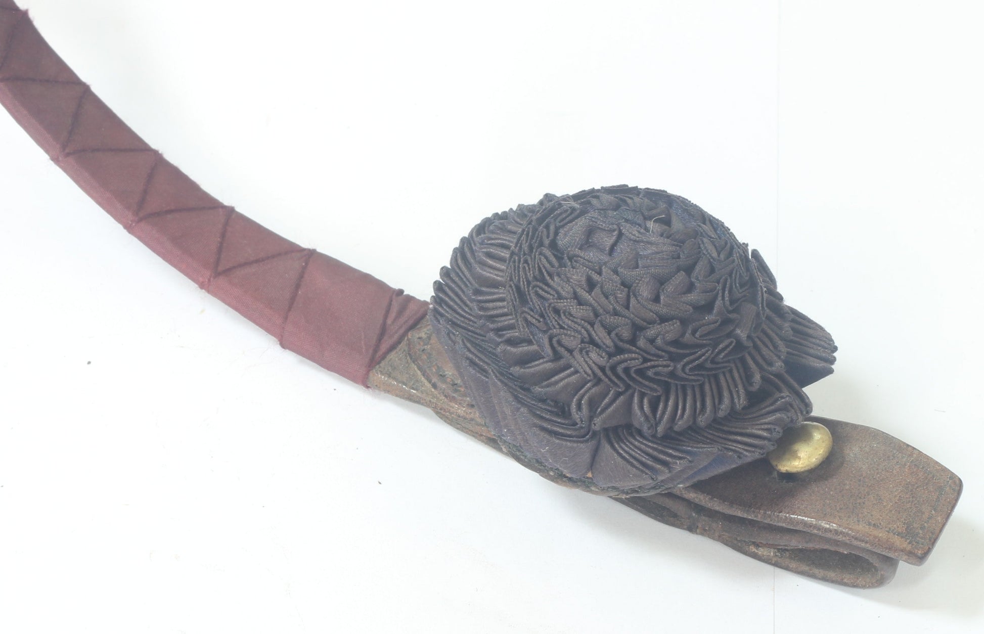 A Cavalry Officer's Browband with Silk Rosettes