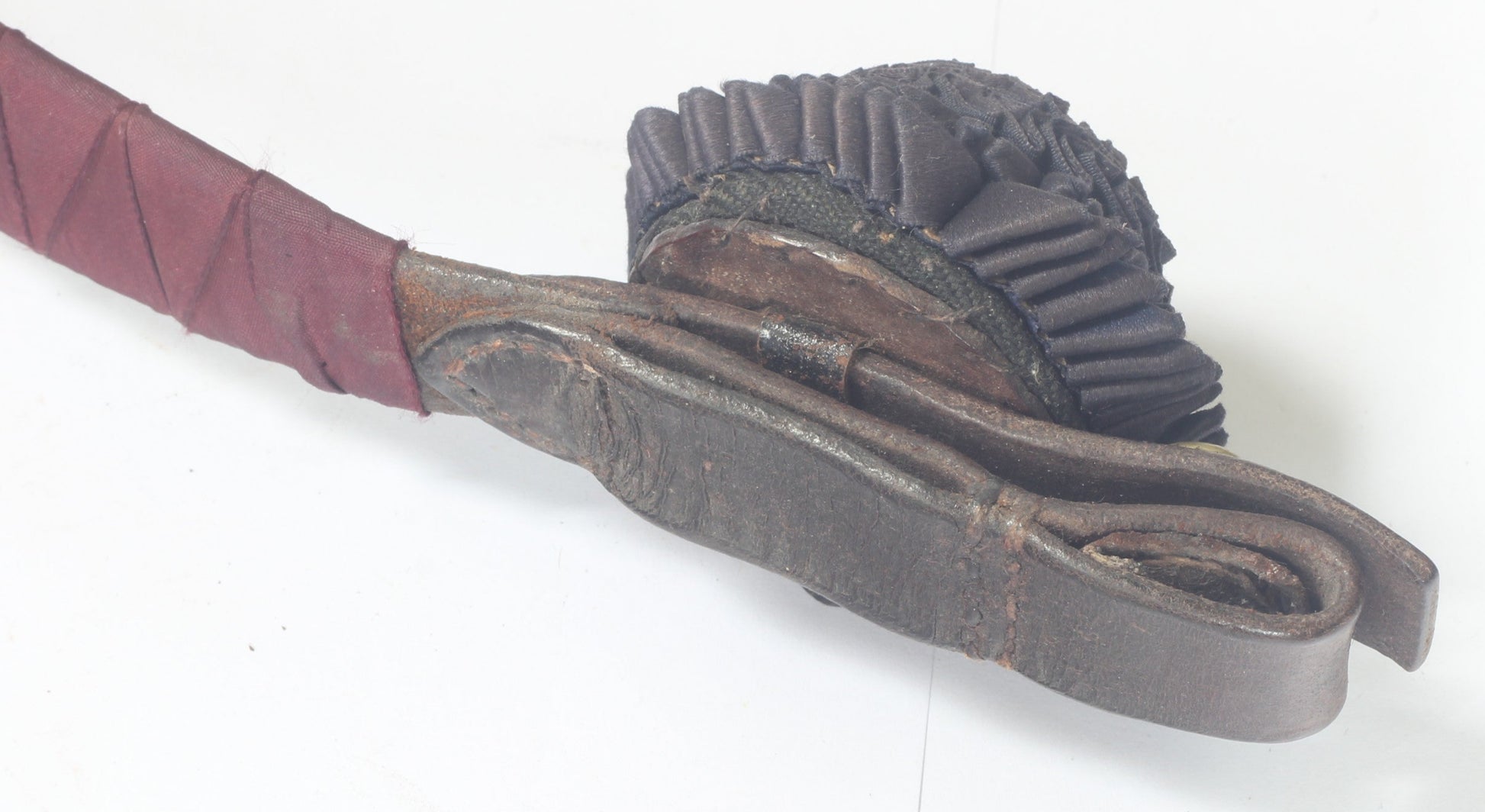 A Cavalry Officer's Browband with Silk Rosettes