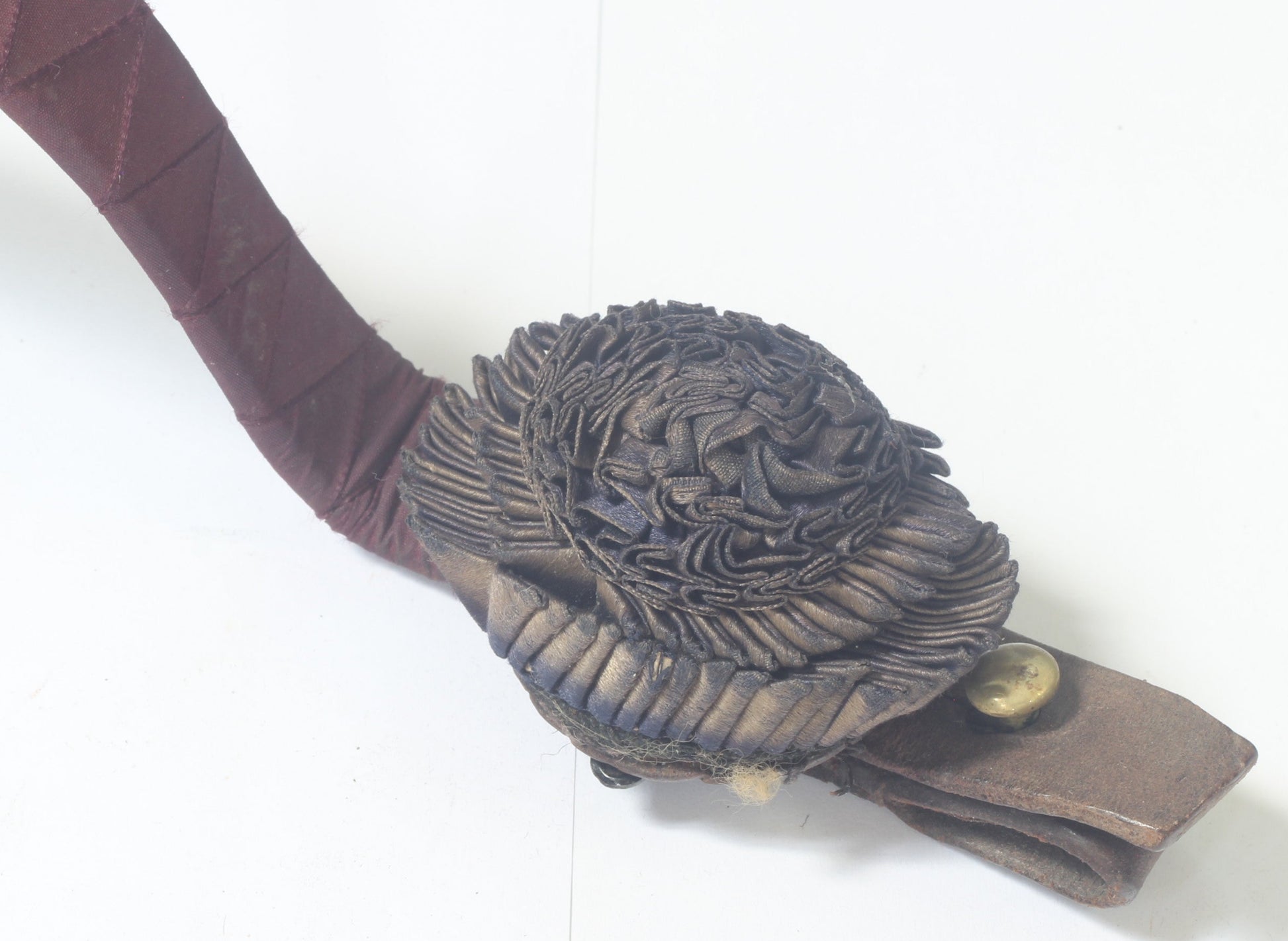 A Cavalry Officer's Browband with Silk Rosettes