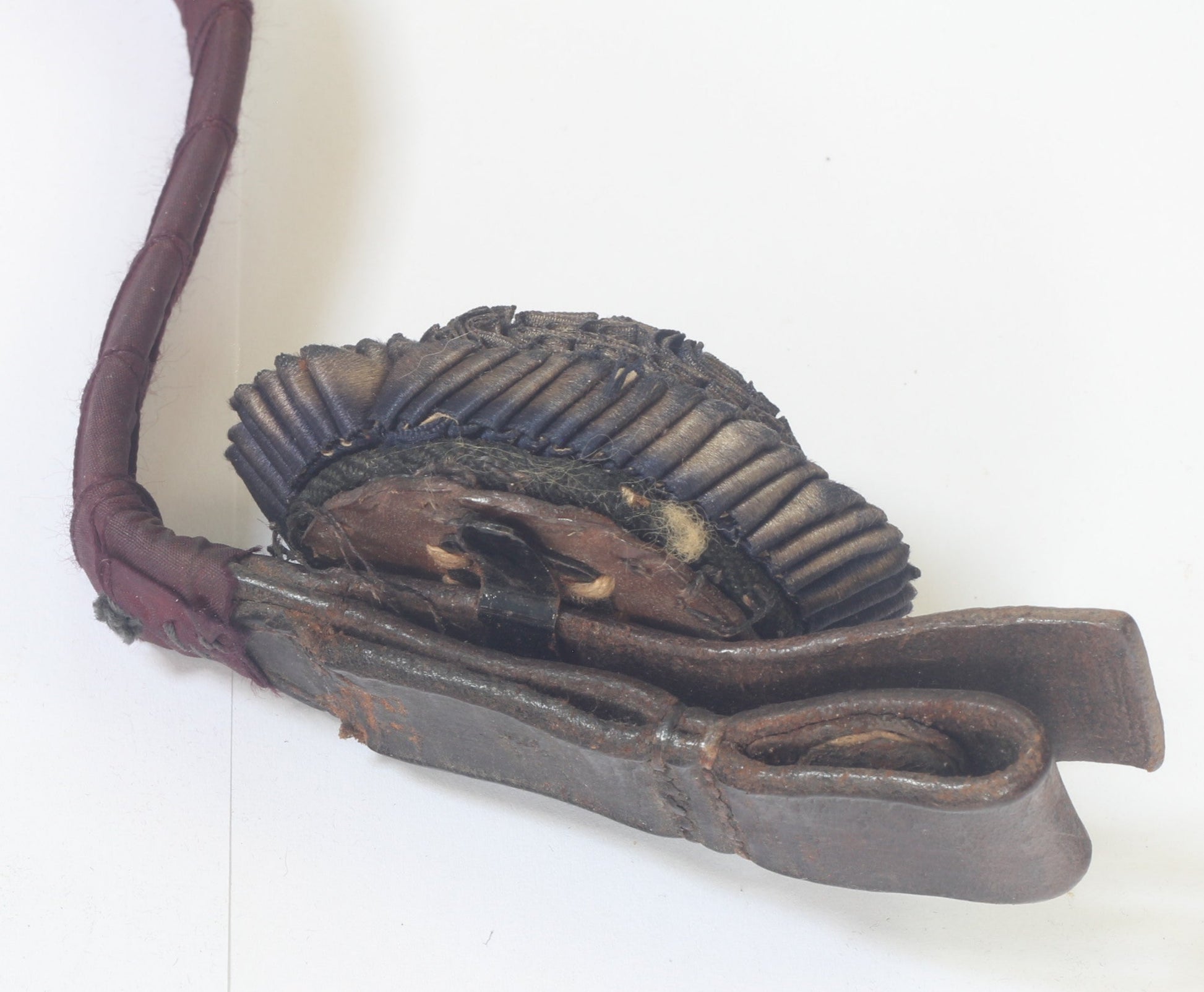 A Cavalry Officer's Browband with Silk Rosettes