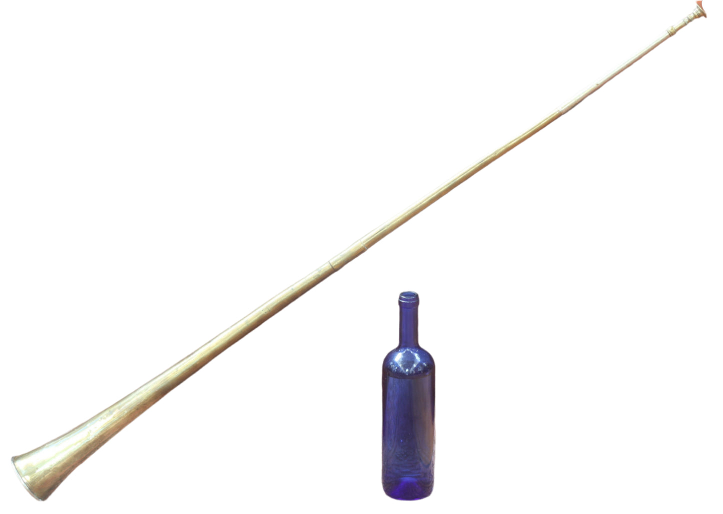 Antique 45" Brass Coach Horn Andrews of Oxford