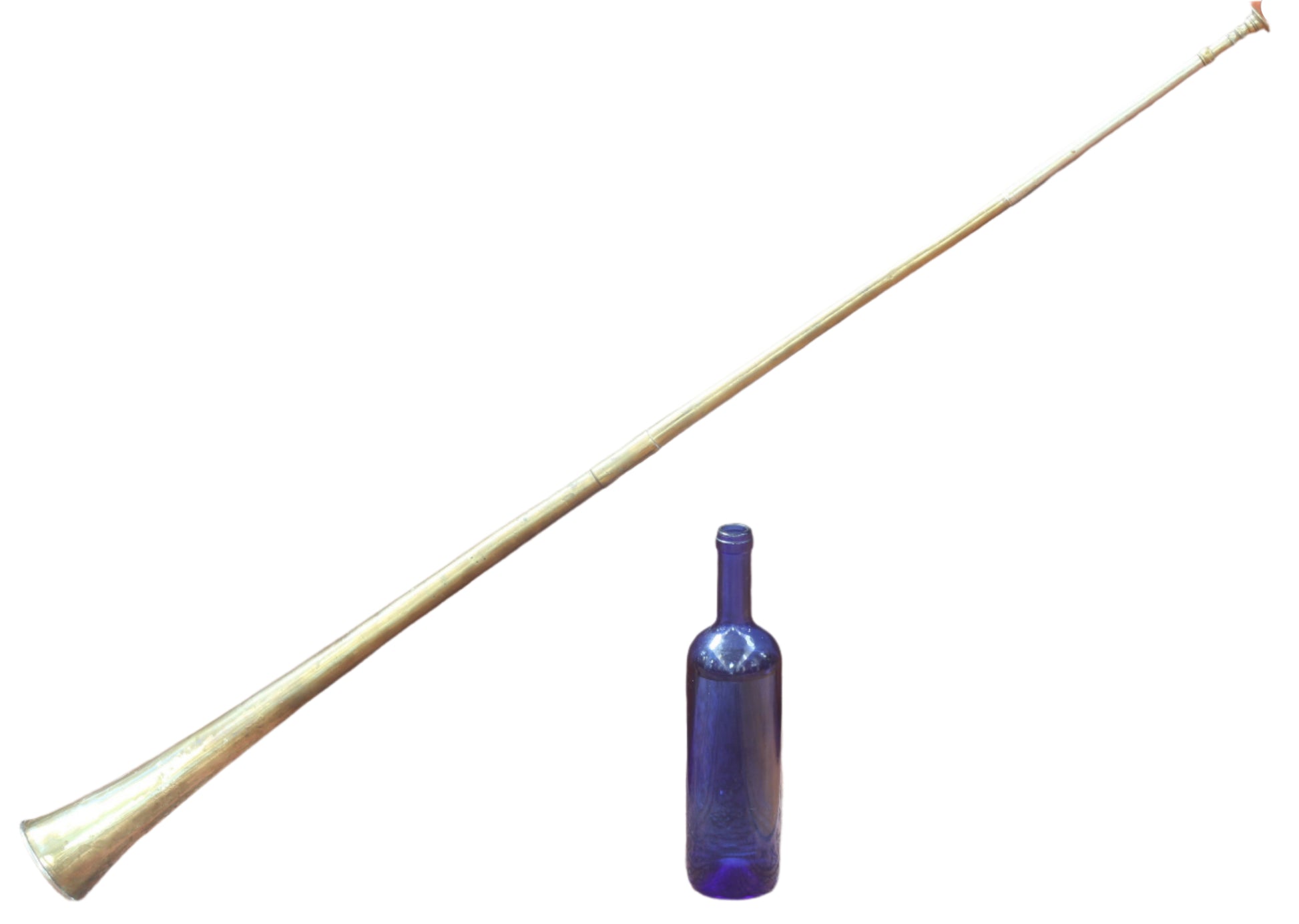 Antique 45" Brass Coach Horn Andrews of Oxford