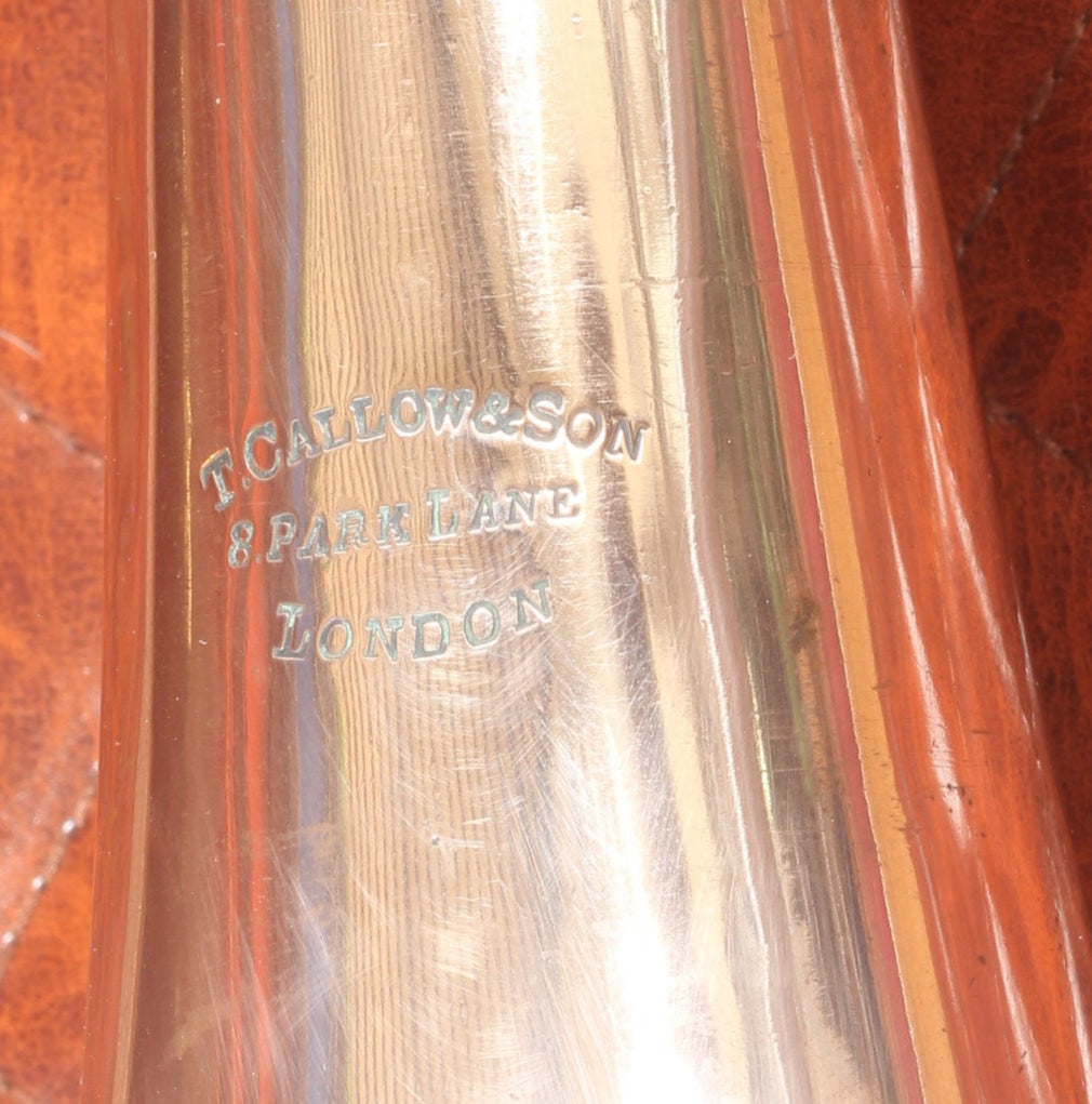 Antique 43" Callow Coach Horn in Leather Case