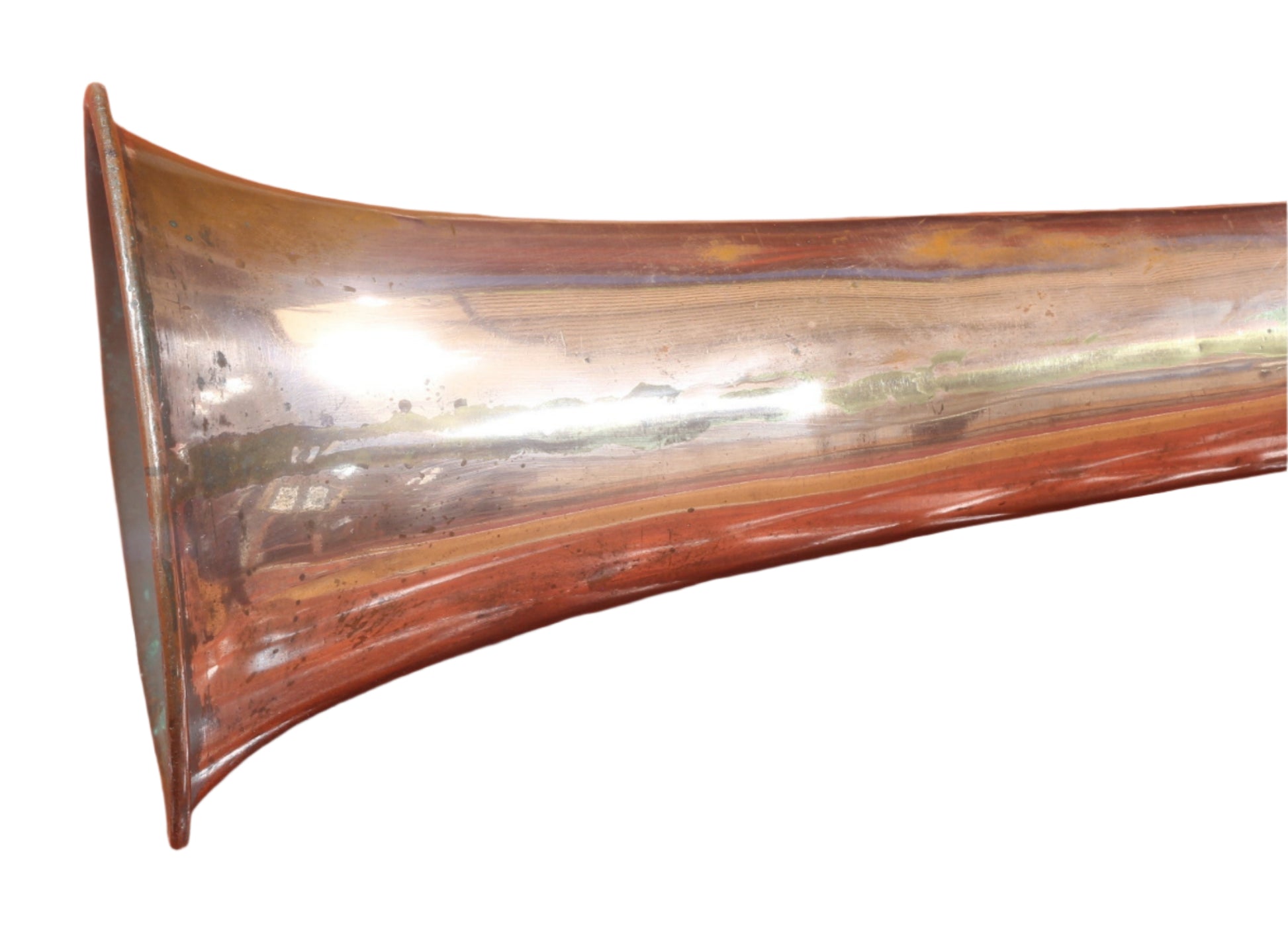 Antique 43" Callow Coach Horn in Leather Case