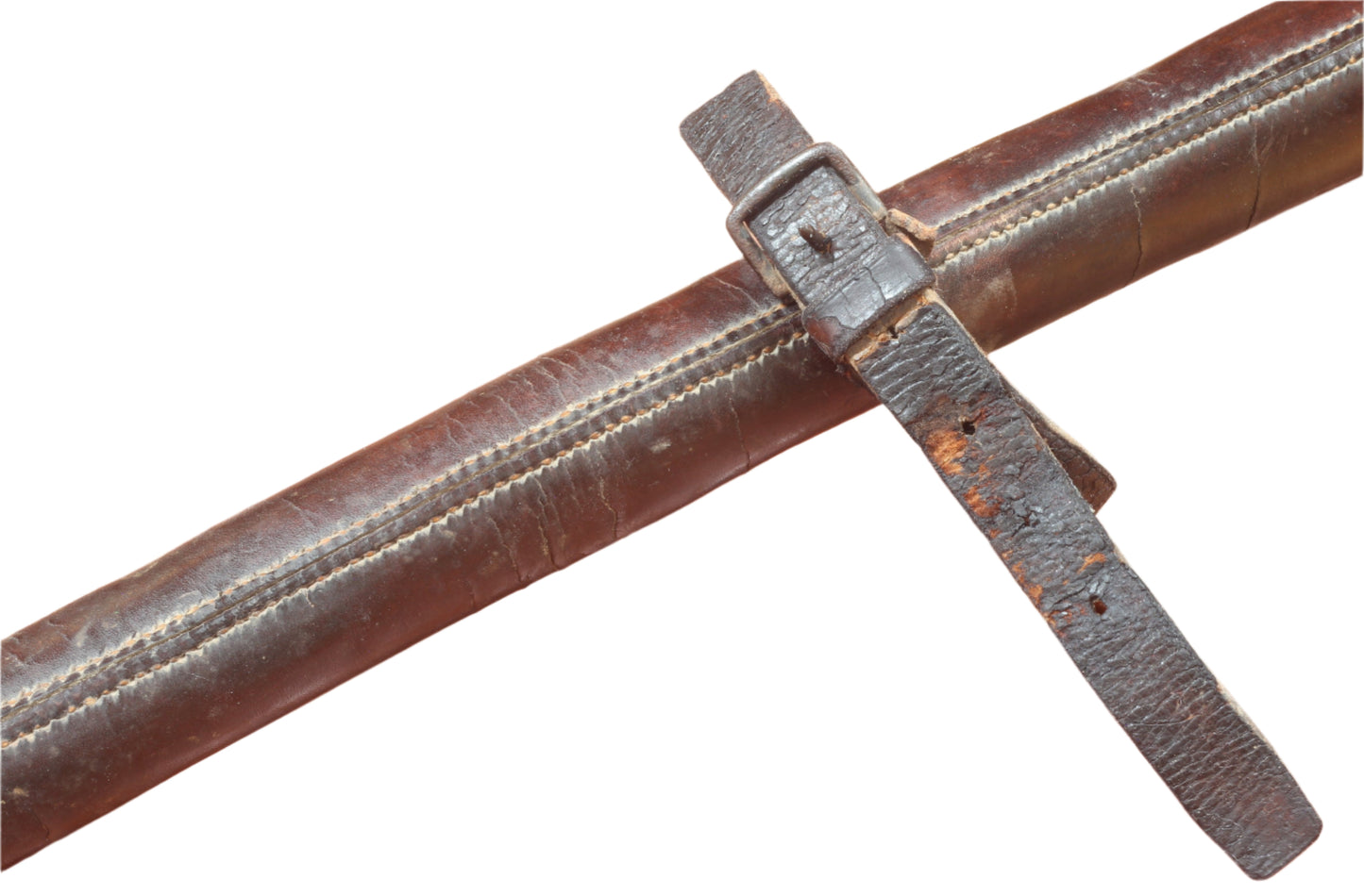 Antique 43" Callow Coach Horn in Leather Case