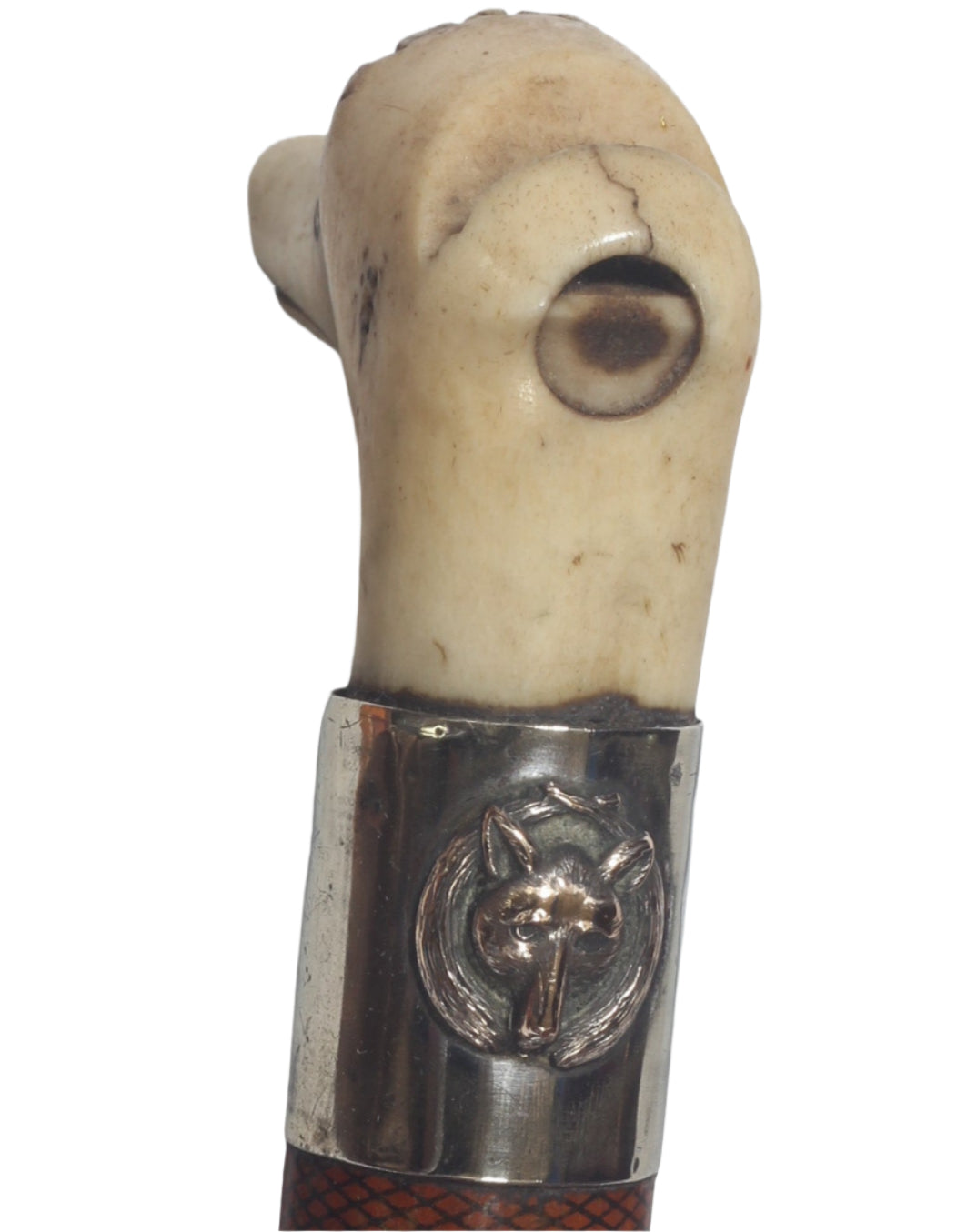 Antique Beagling Whip with Hound Handle