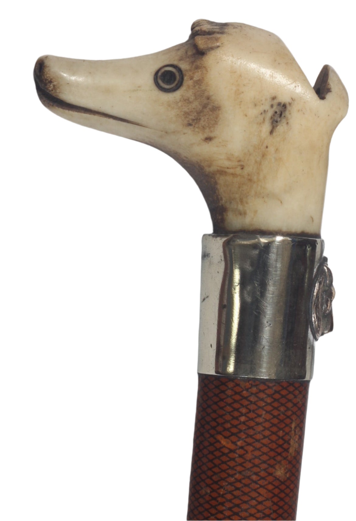 Antique Beagling Whip with Hound Handle