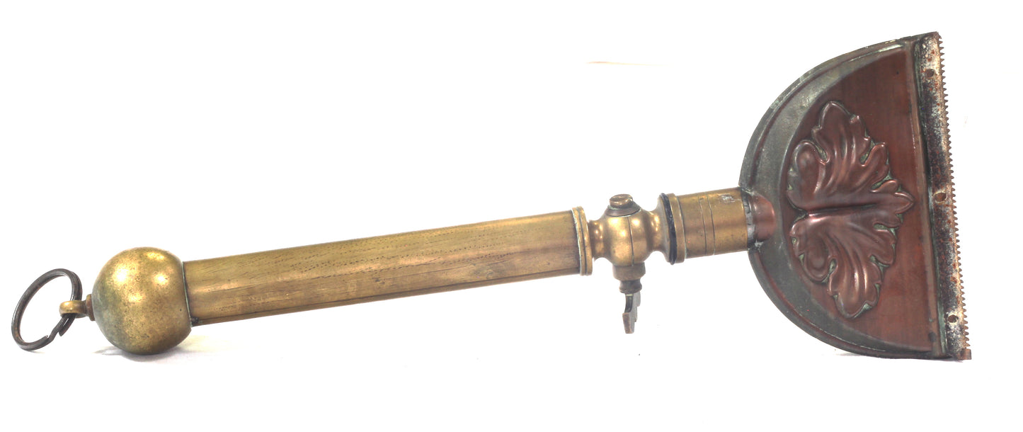 An Antique Brass & Copper Singeing Lamp or Iron