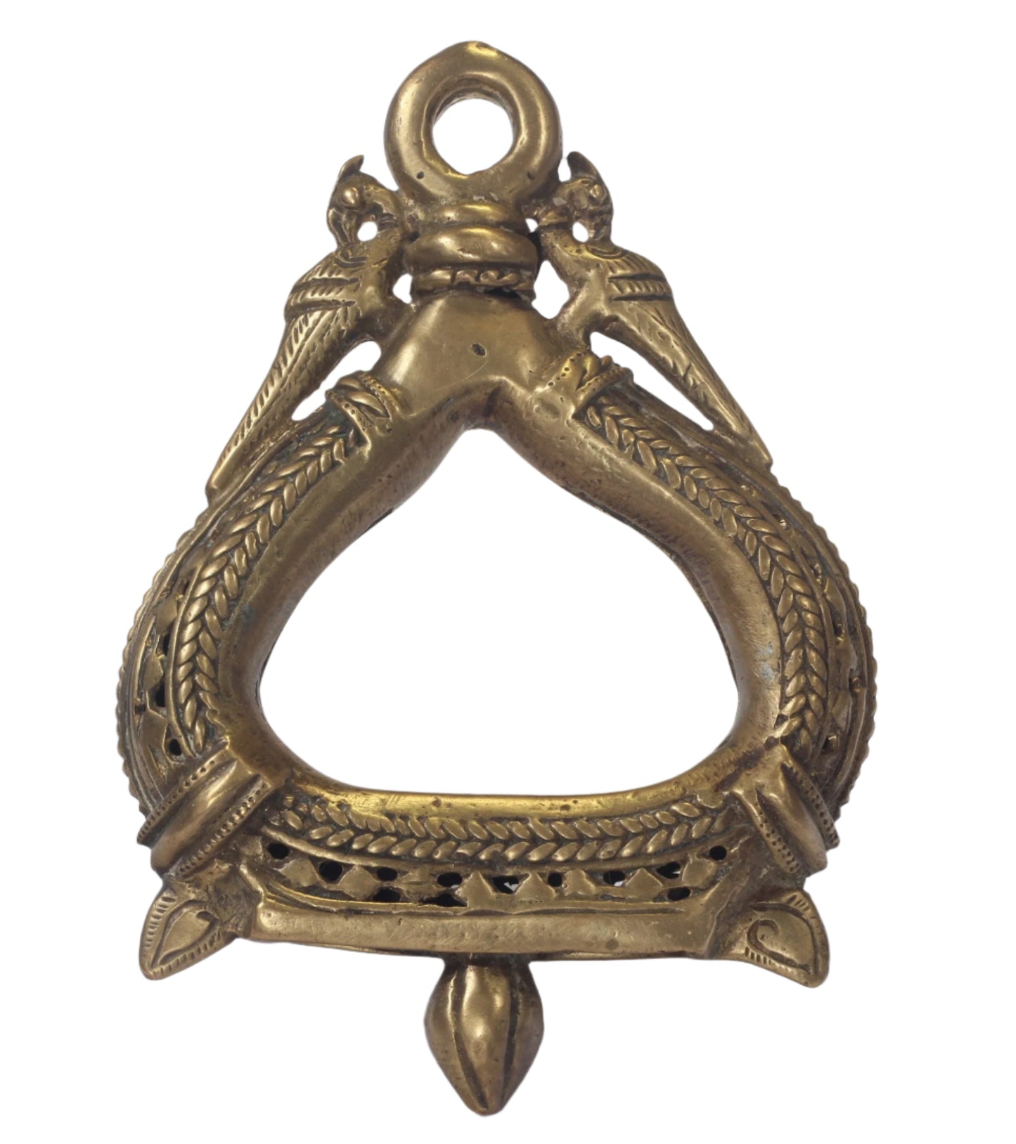 Antique Indian Brass Peacock Stirrup
