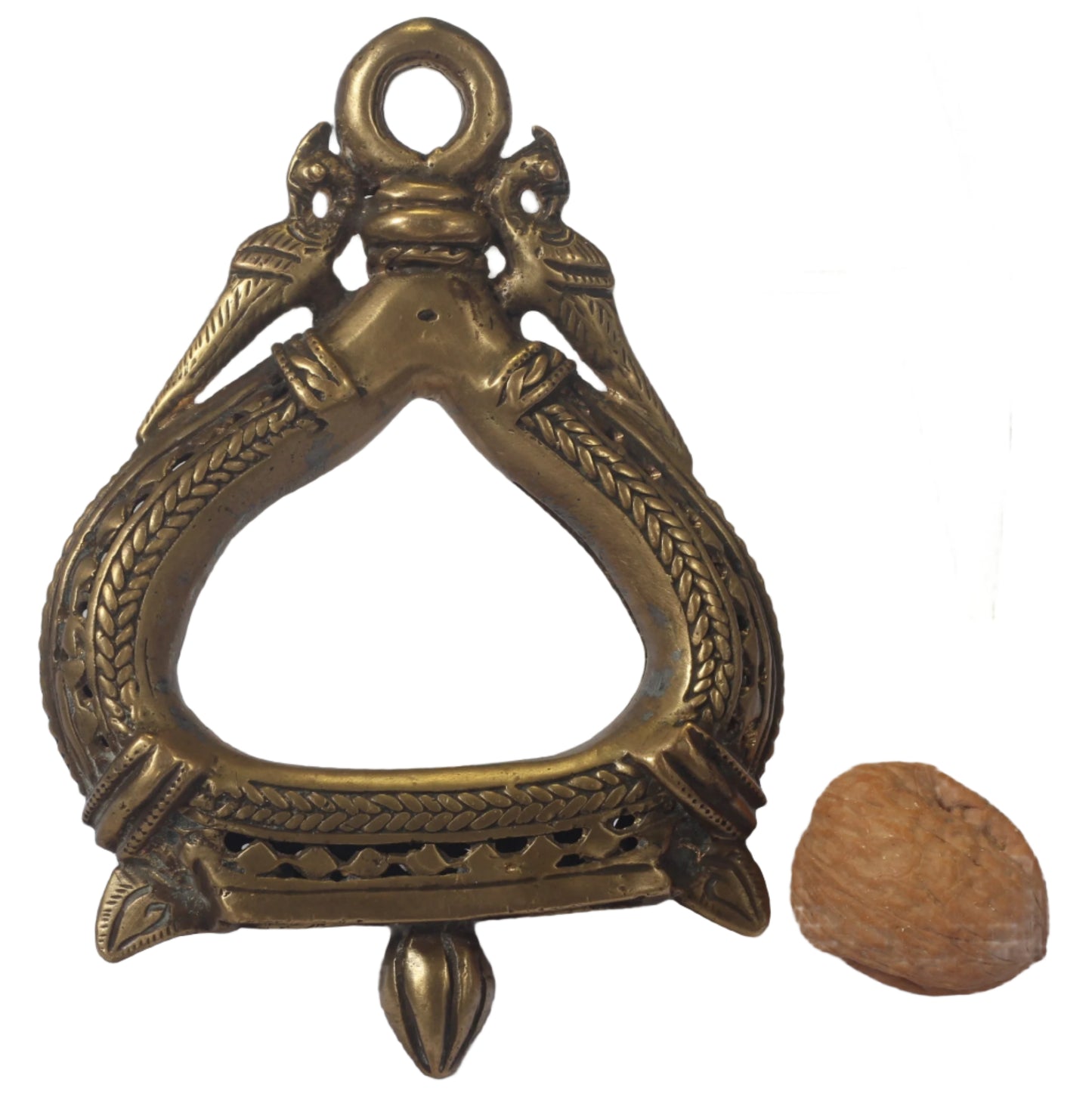 Antique Indian Brass Peacock Stirrup