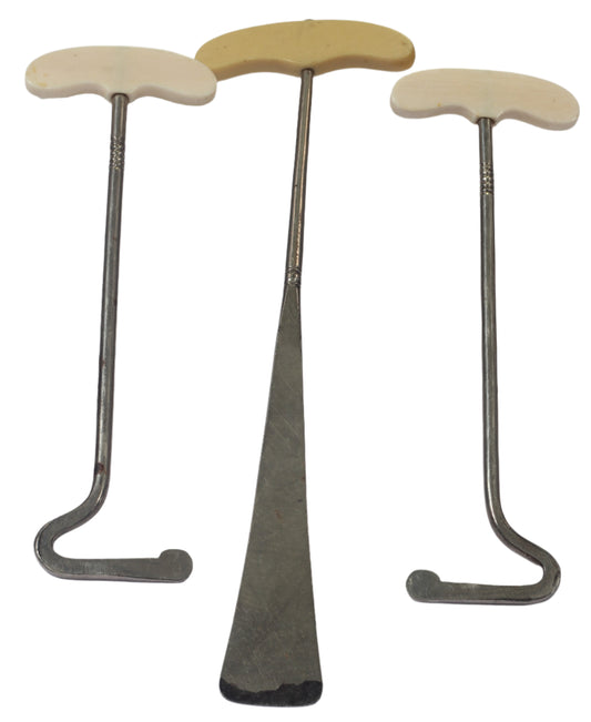 Vintage Boot Pulls & Shoe Horn with Ivorine Handles