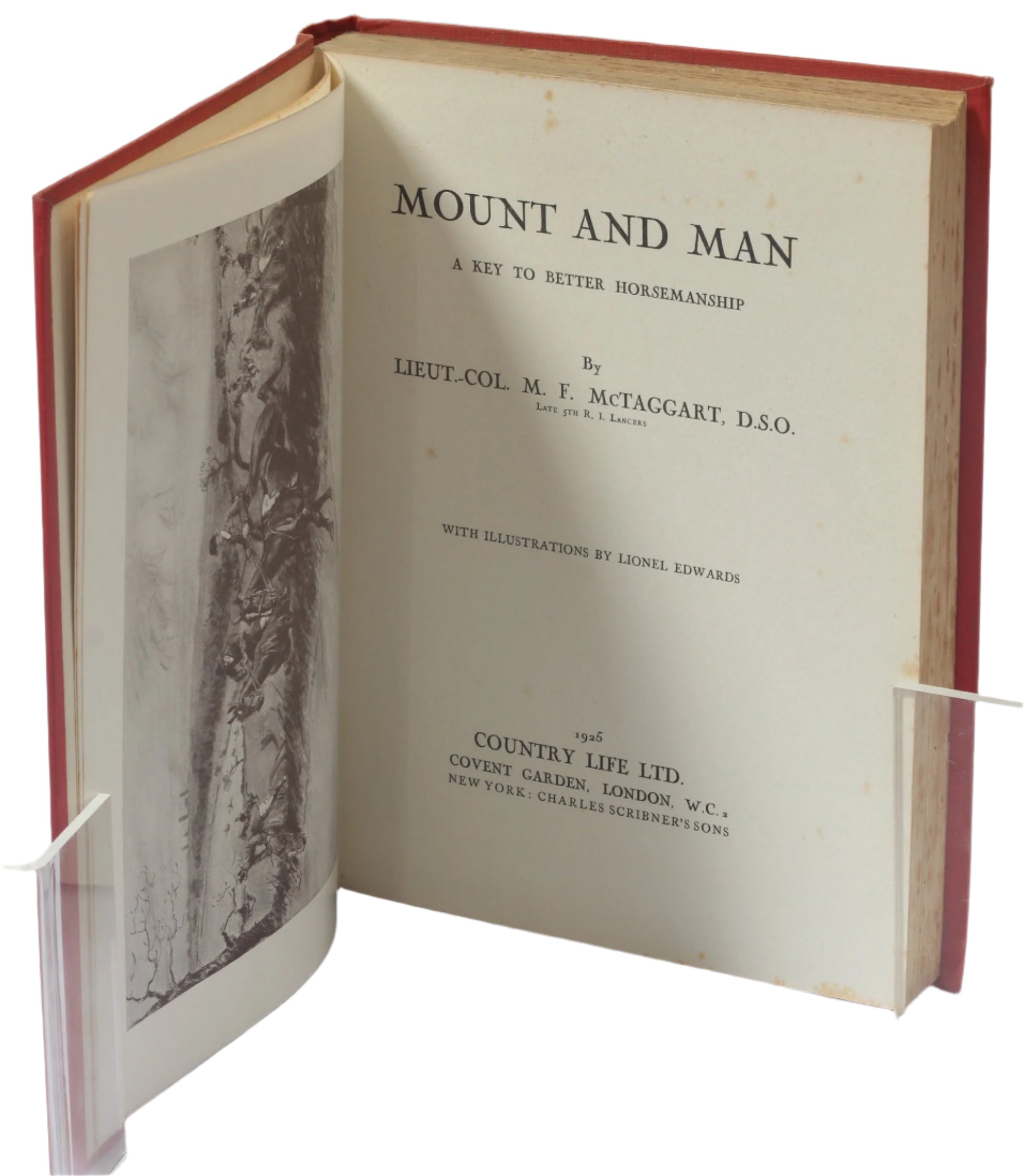 Mount & Man by Lt-Col M.F.McTaggart, Illus Lionel Edwards, 1925 1st Ed.