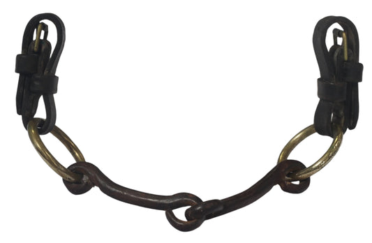 An Antique Hand Forged Brass & Steel Watering Dray Bit