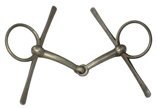 A Vintage Nickel Spoon Cheeked Snaffle Bit