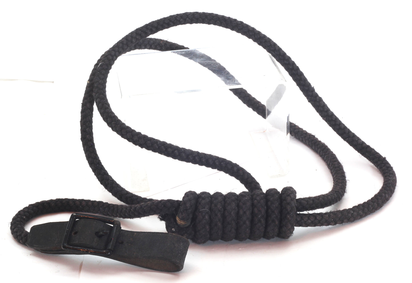 A Black Neck Rope for a Military Horse