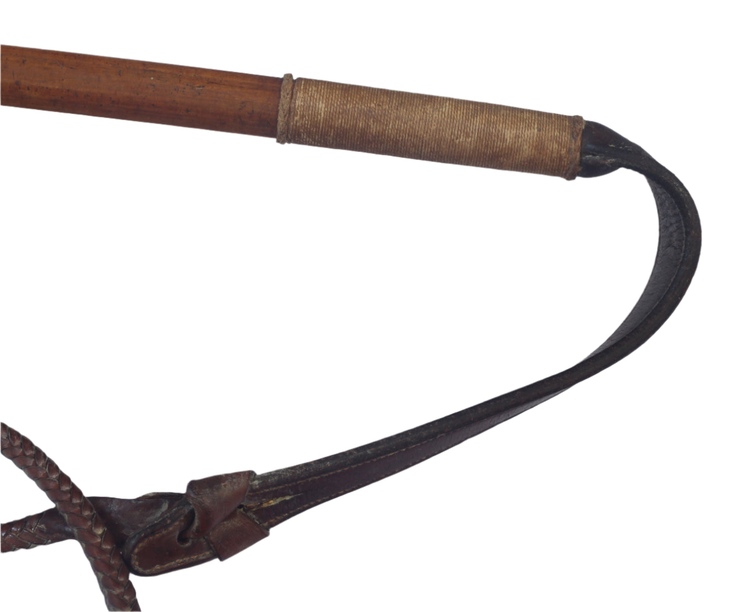 Vintage Ladies / Youth's Malacca Hunting Whip with Thong