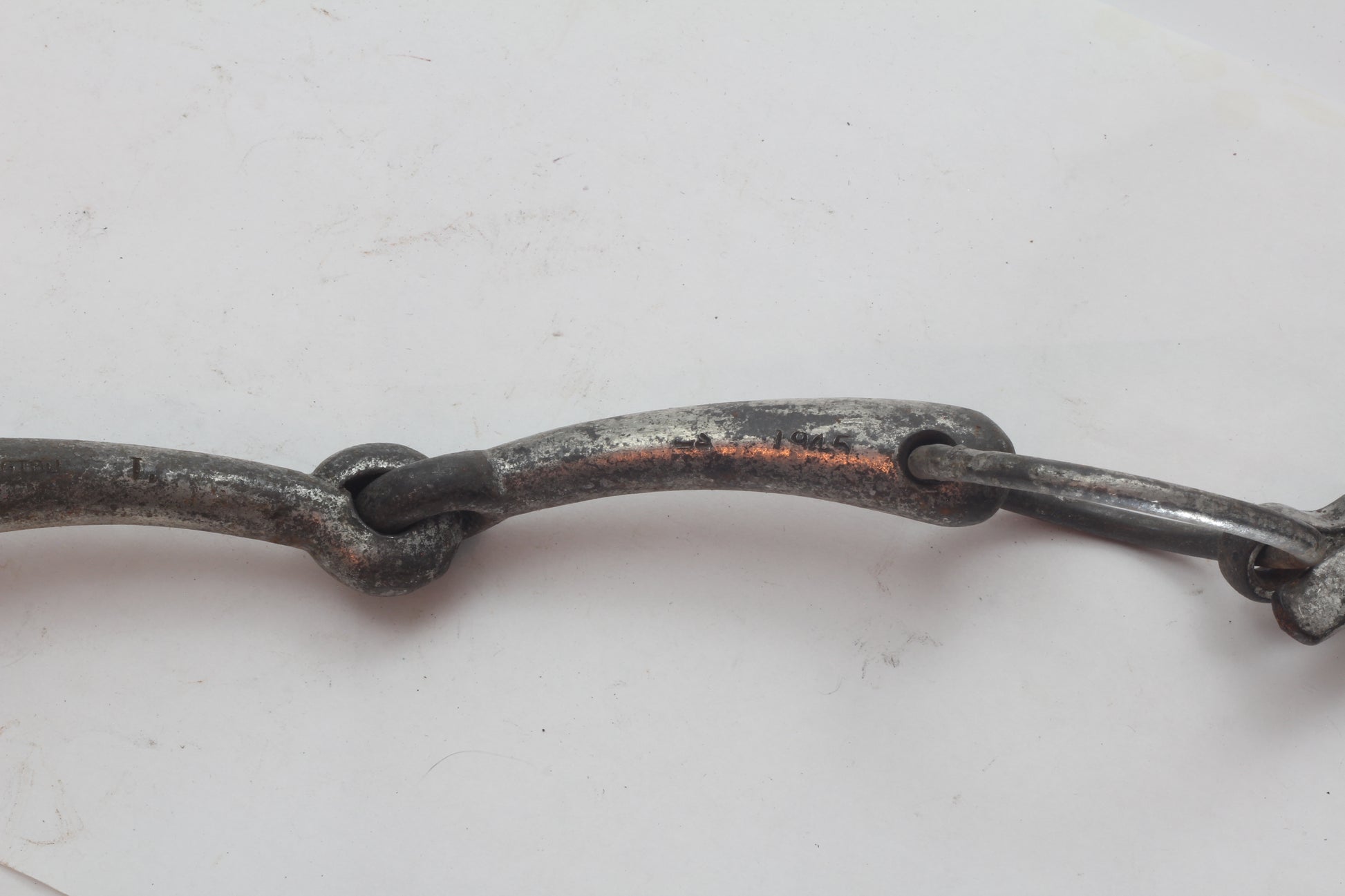 A 1945 Steel T Bar Bradoon or Watering Snaffle