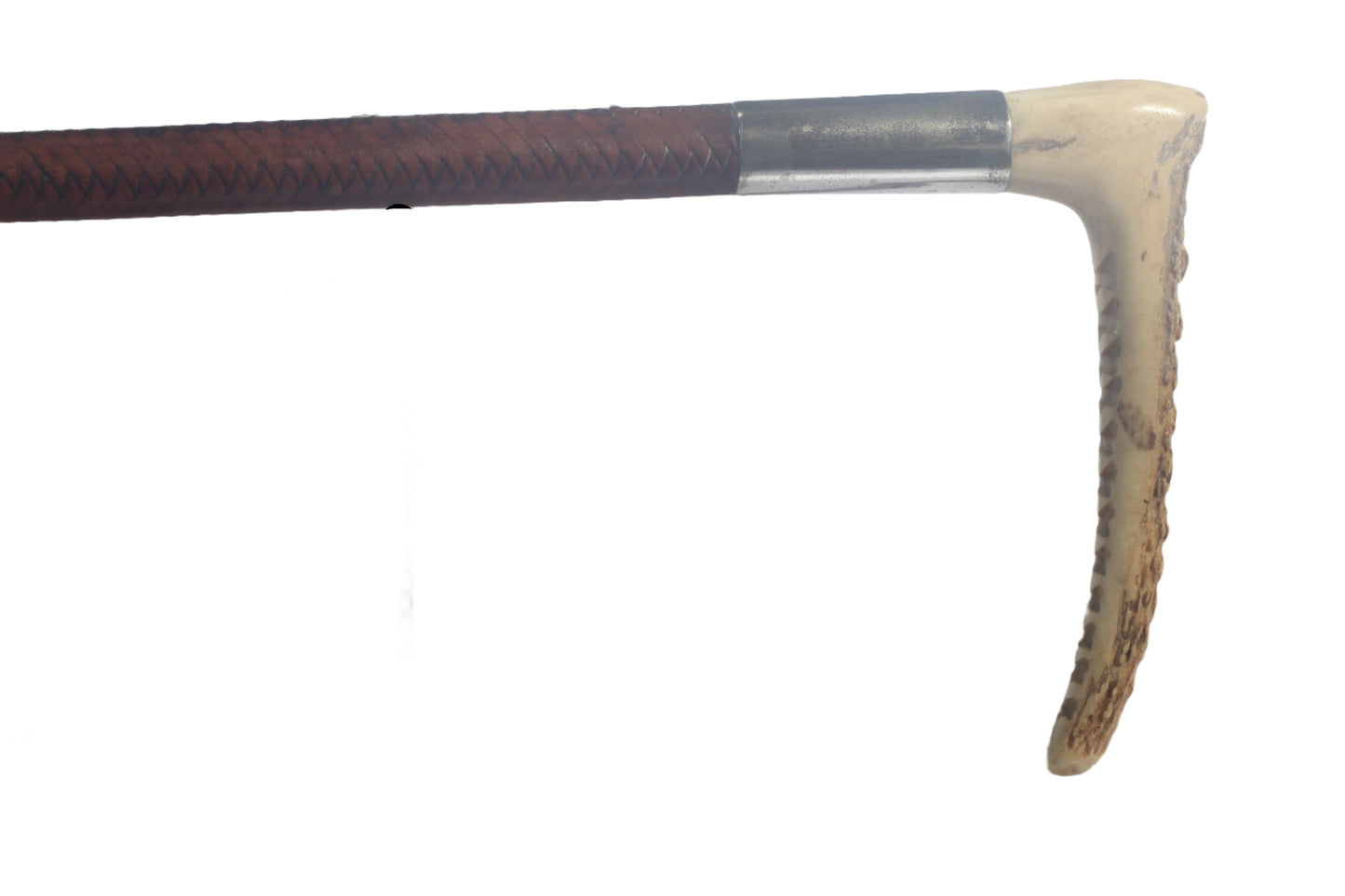 Vintage Ladies' or Youth's Leather Hunting Whip with Thong