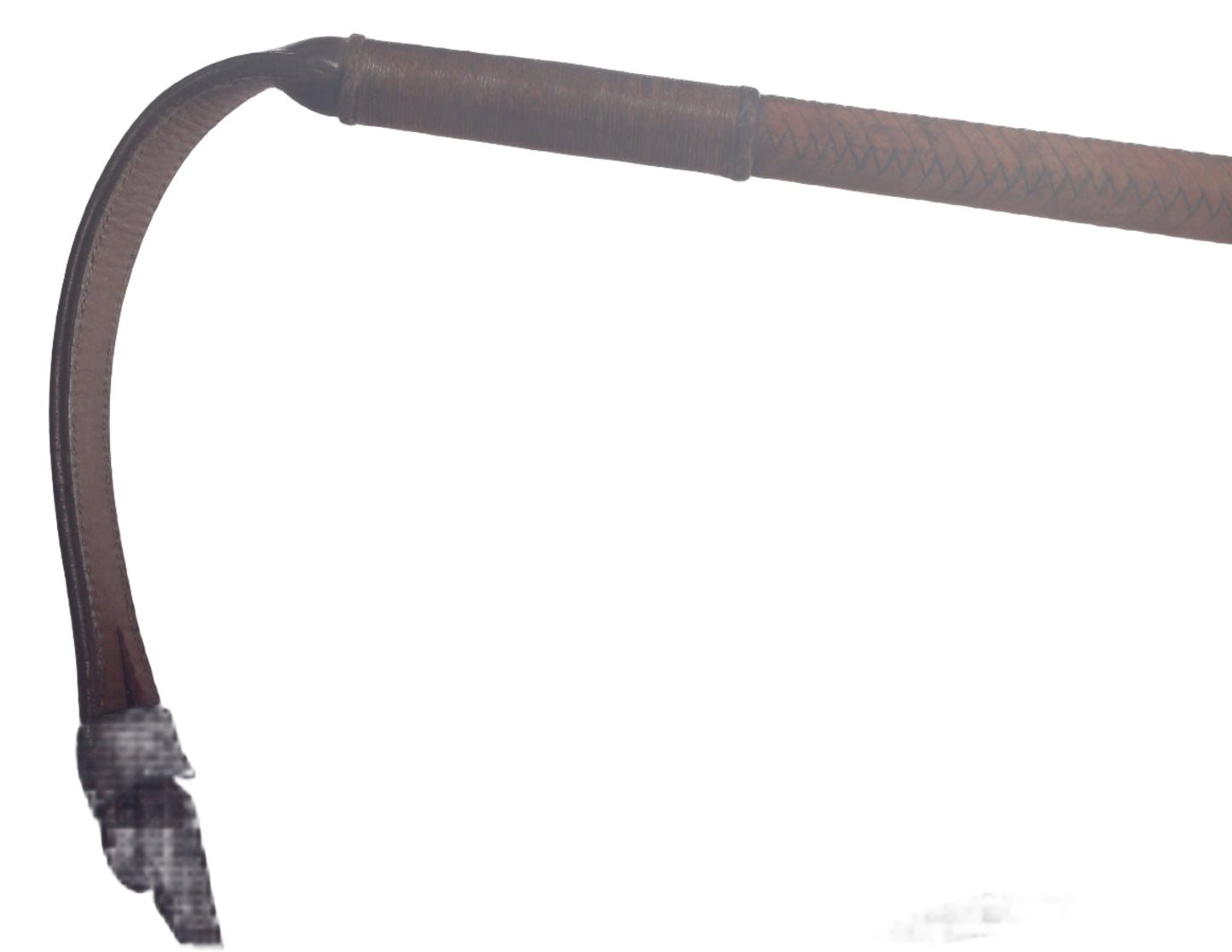 Vintage Ladies' or Youth's Leather Hunting Whip with Thong
