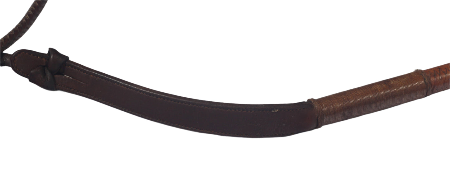 Vintage Ladies' or Youth's Leather Hunting Whip with Thong