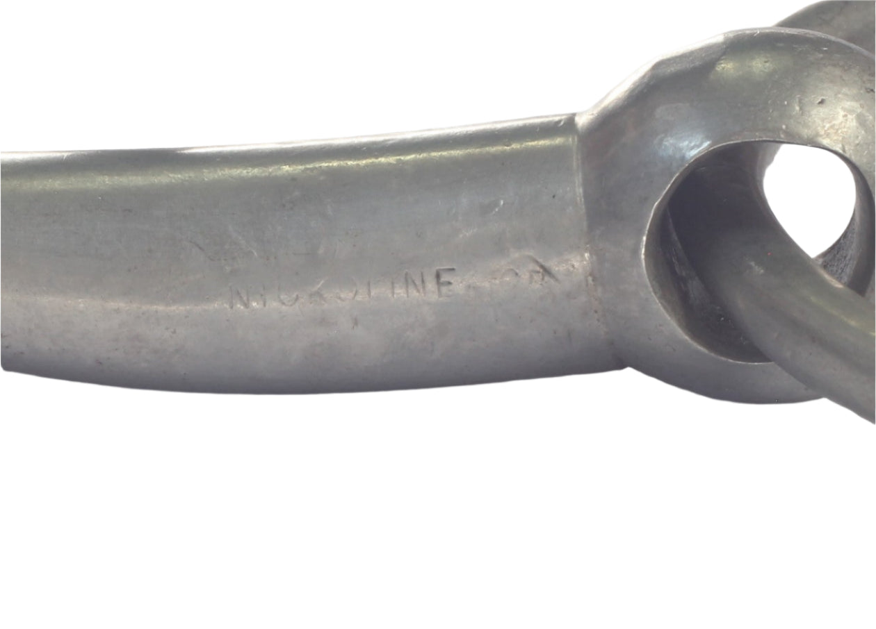 Large Vintage Nickoline Jointed Snaffle Bit