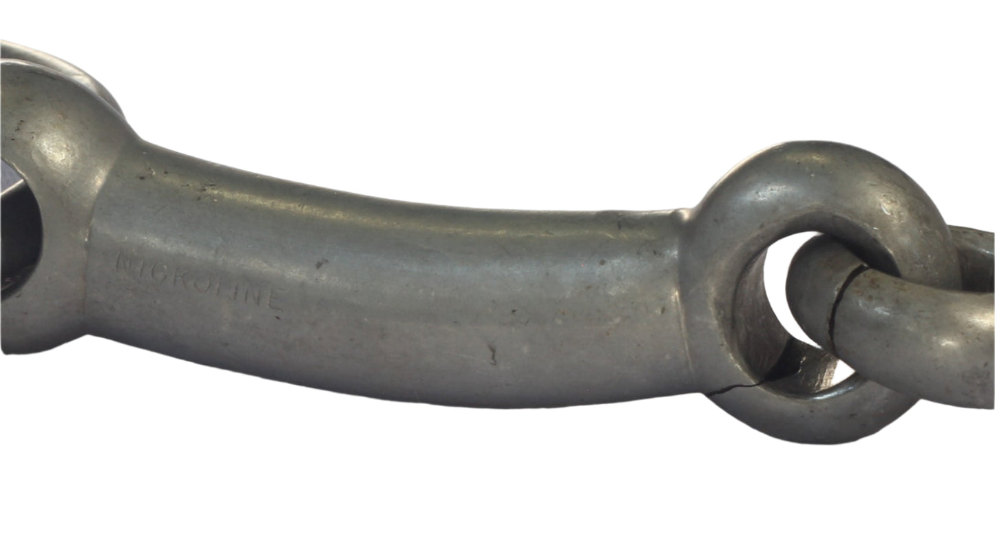 Large Vintage Nickoline Jointed Snaffle Bit