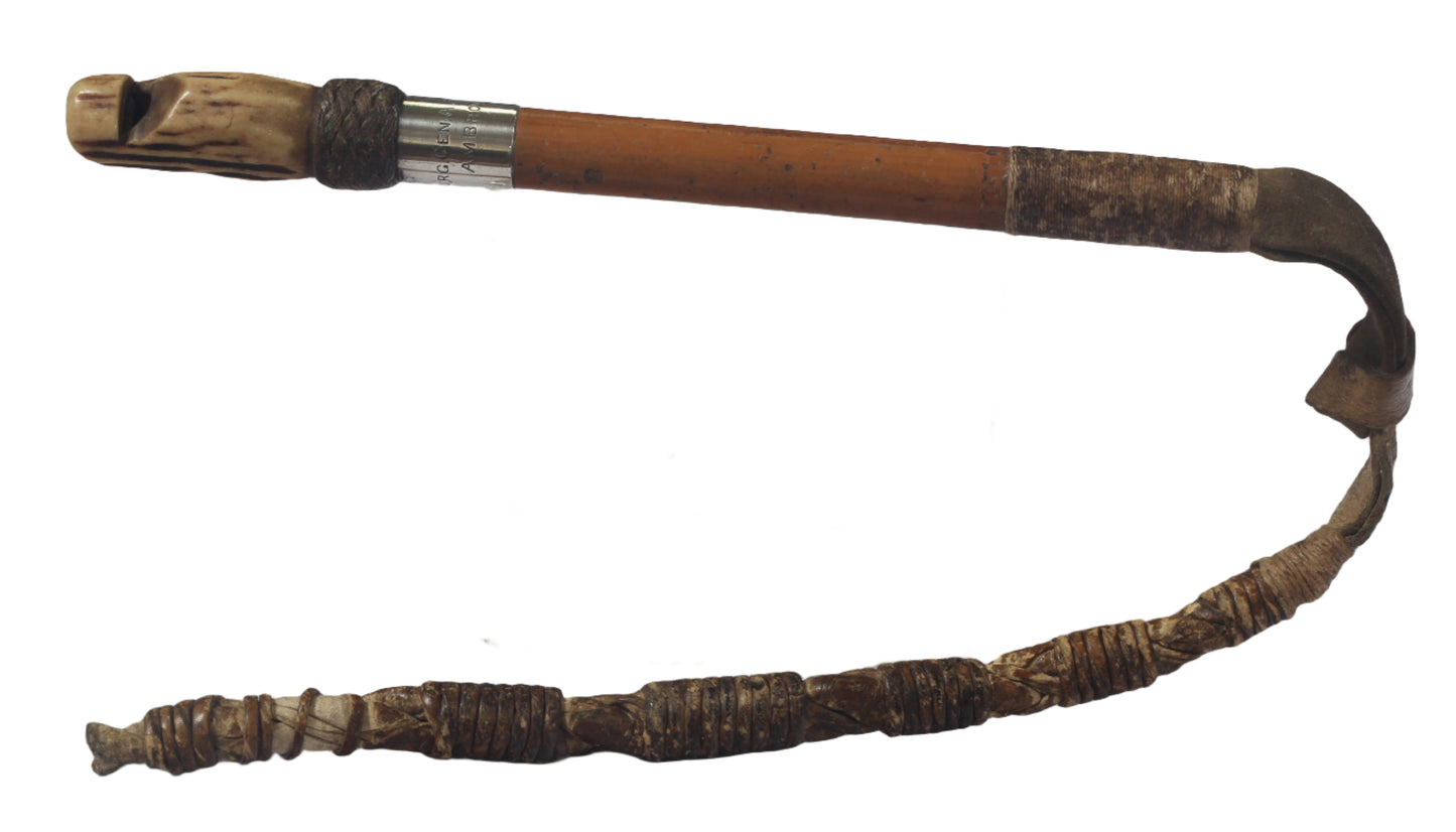 Antique Beagling Whip with Whistle