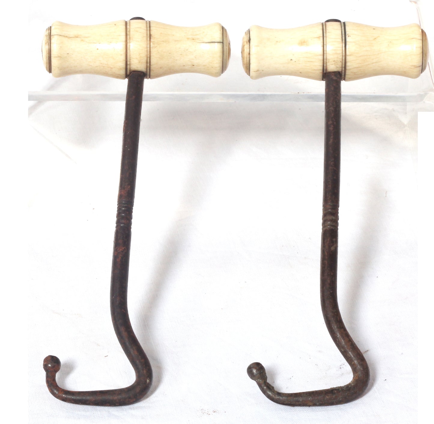 Vintage Bone Handled Boot Pulls