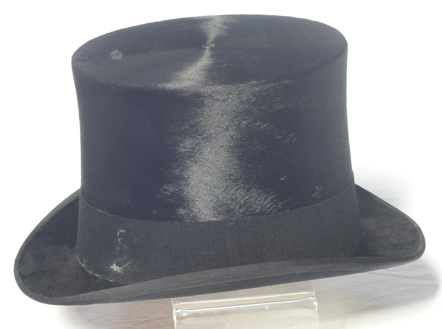 Vintage Silk Top Hat Size 6⅞ in Leather Case