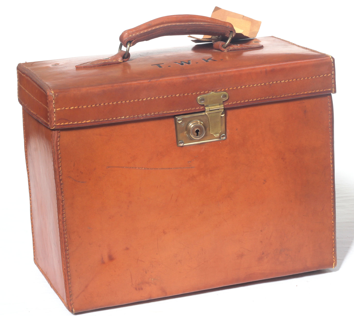 Vintage Silk Top Hat Size 6⅞ in Leather Case